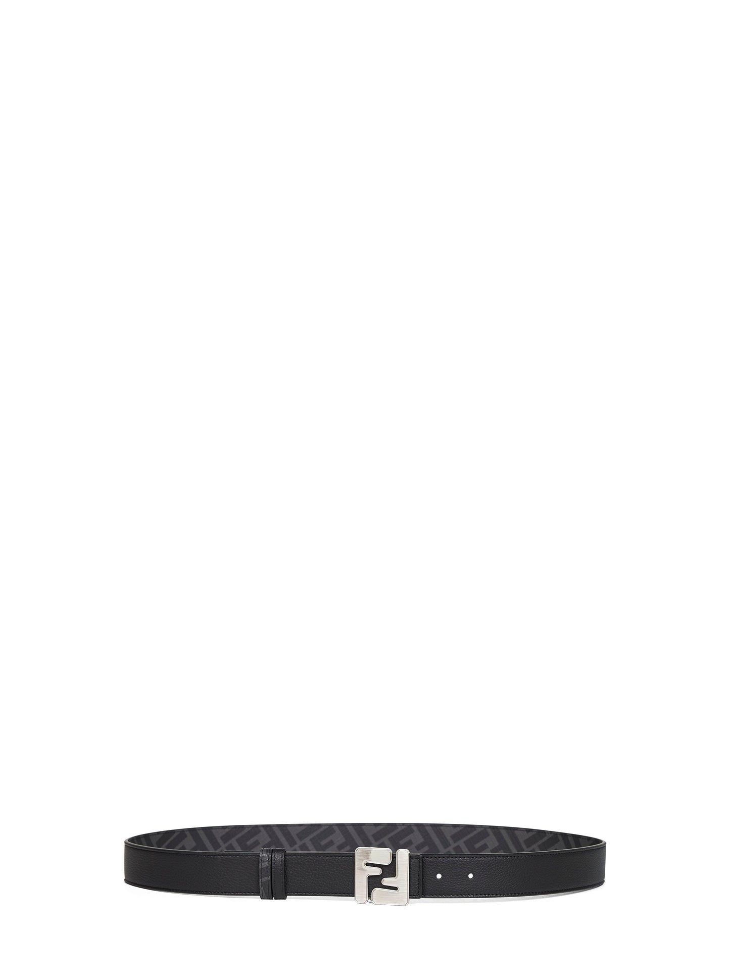 Fendi Men Black Squared Ff Reversible Belt FENDI