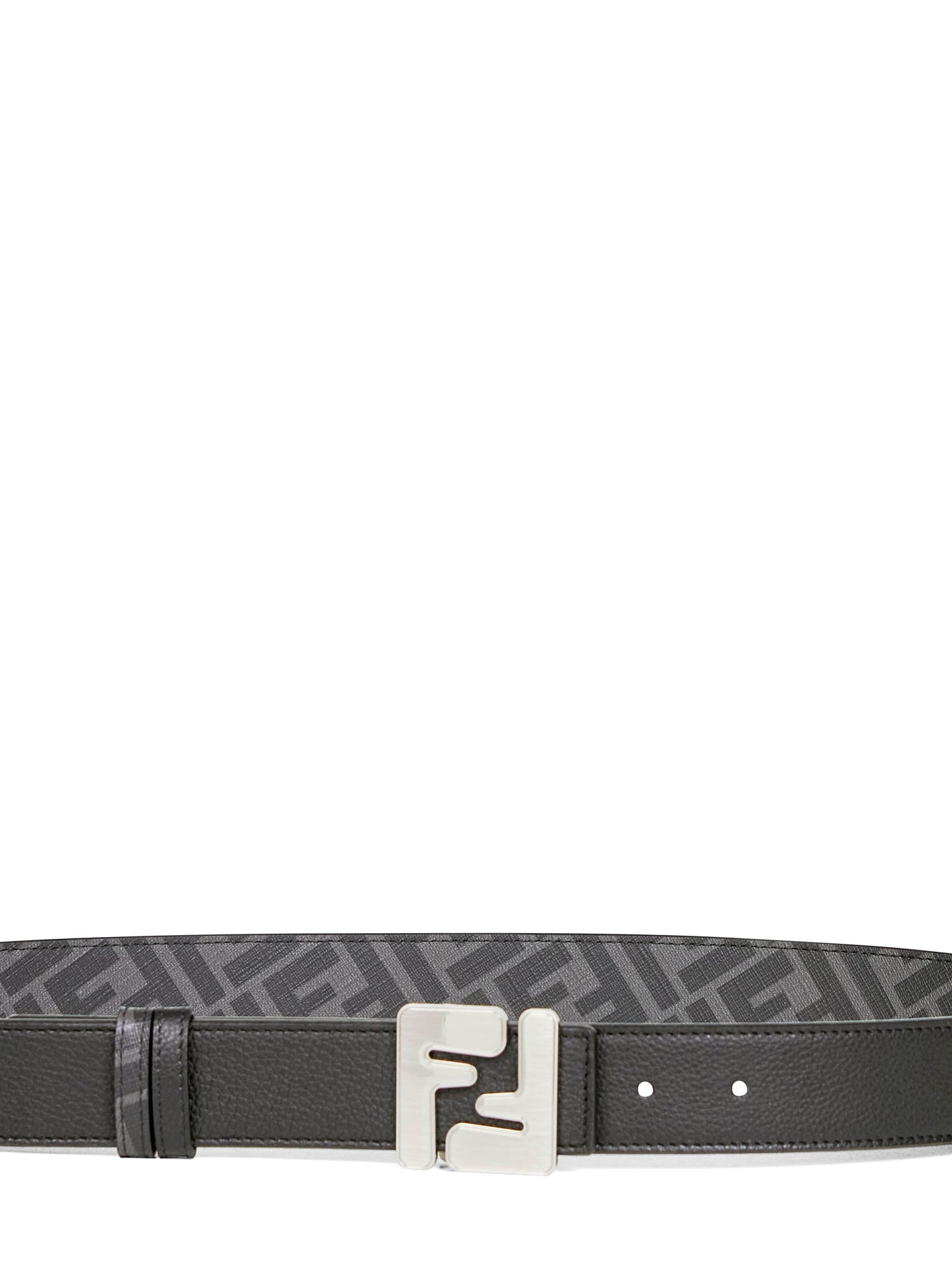 Fendi Men Black Squared Ff Reversible Belt FENDI