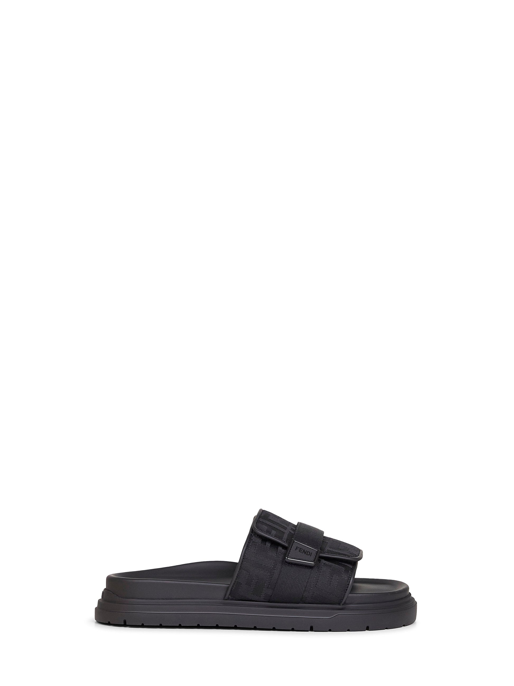 Fendi Men Black Fendi Chunky Slides FENDI