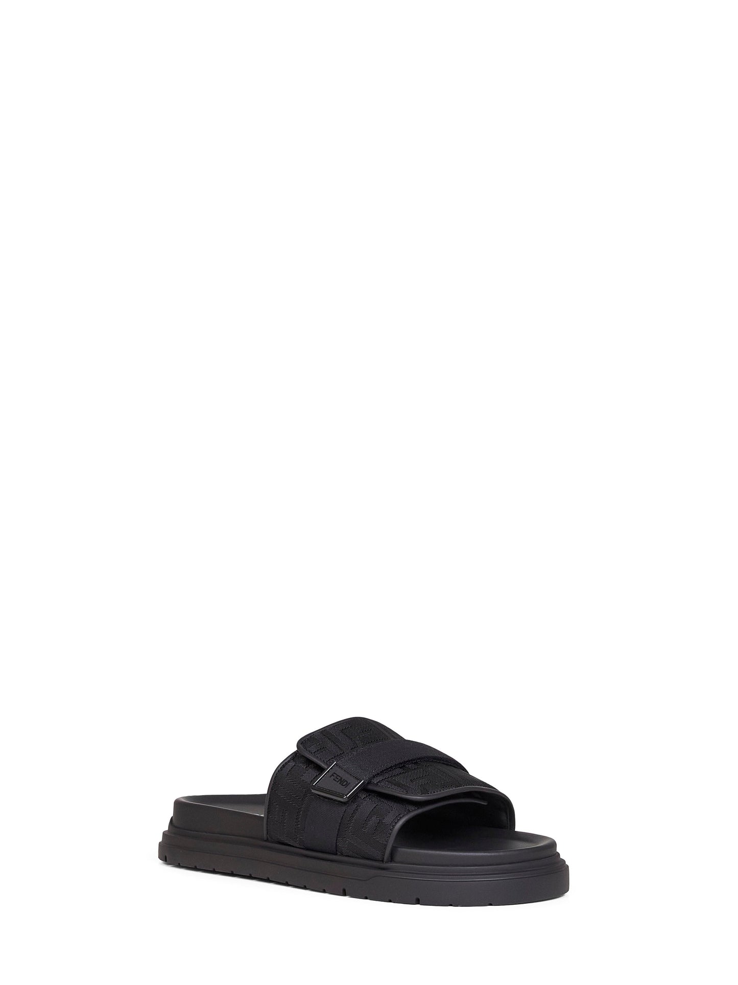 Fendi Men Black Fendi Chunky Slides FENDI