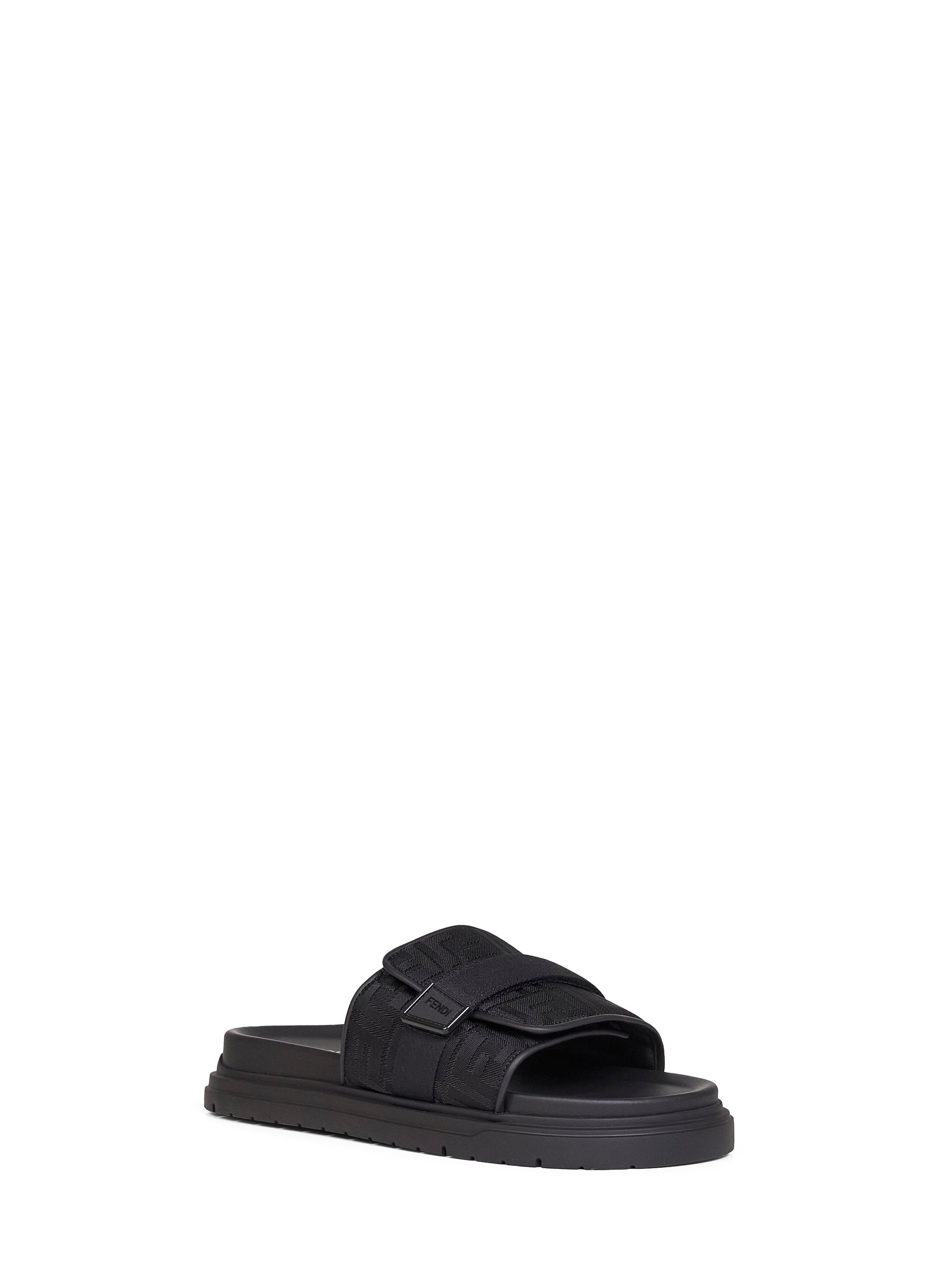 Fendi Men Black Fendi Chunky Slides FENDI
