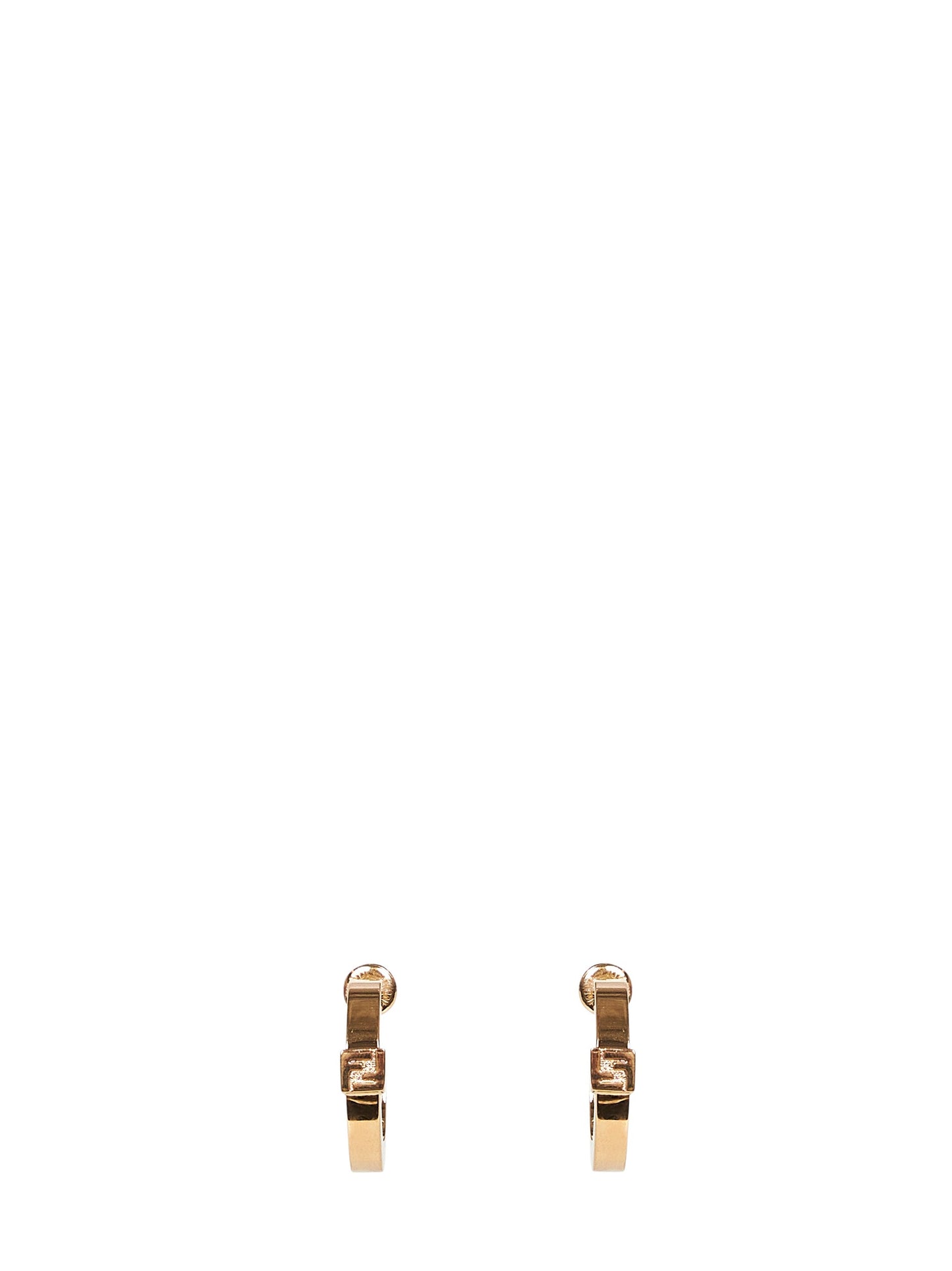 Fendi Women Gold Fendi Forever Small Hoop Earrings FENDI