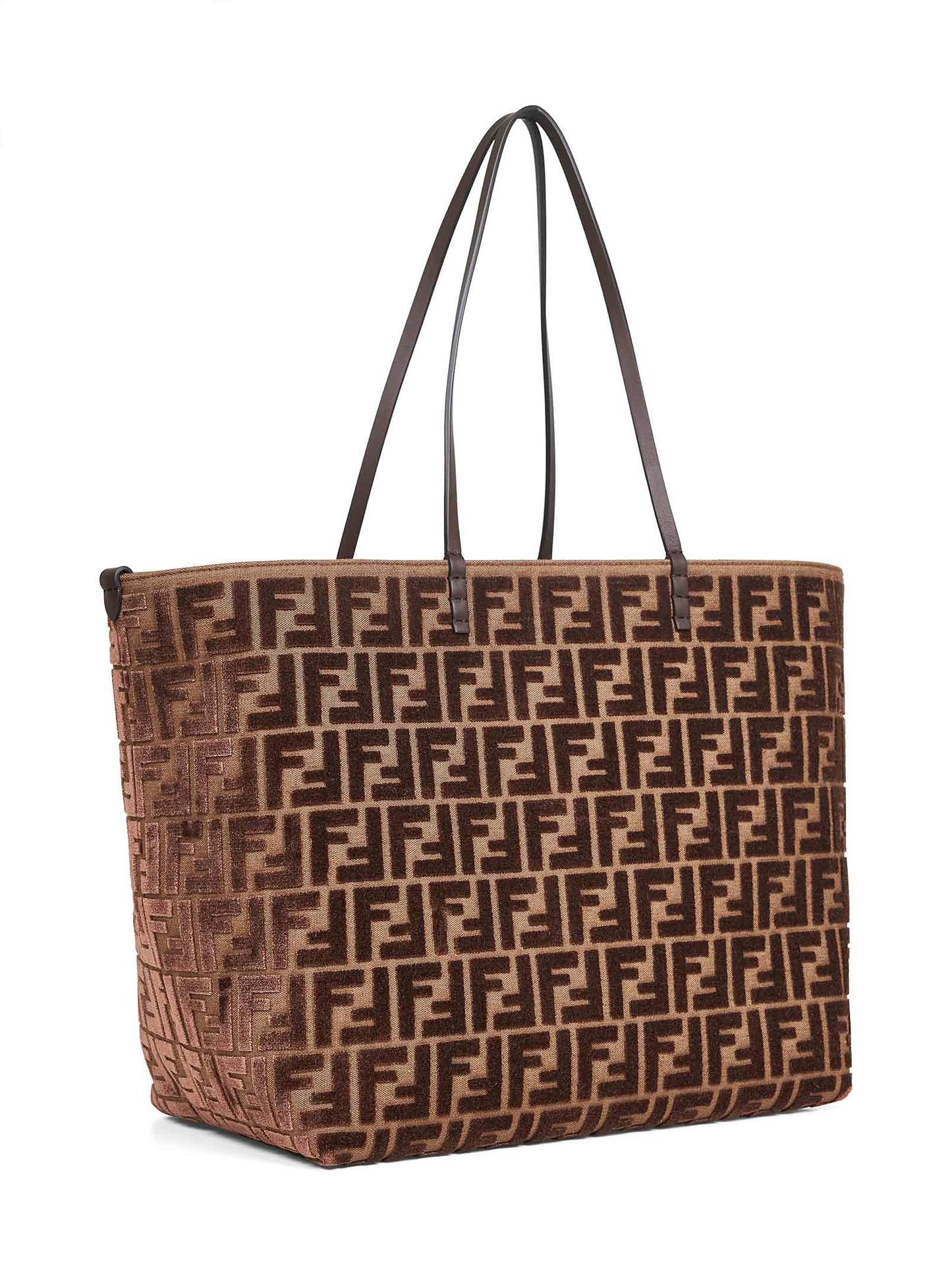 Fendi Women Brown Roll Large Reversible Shopper Bag