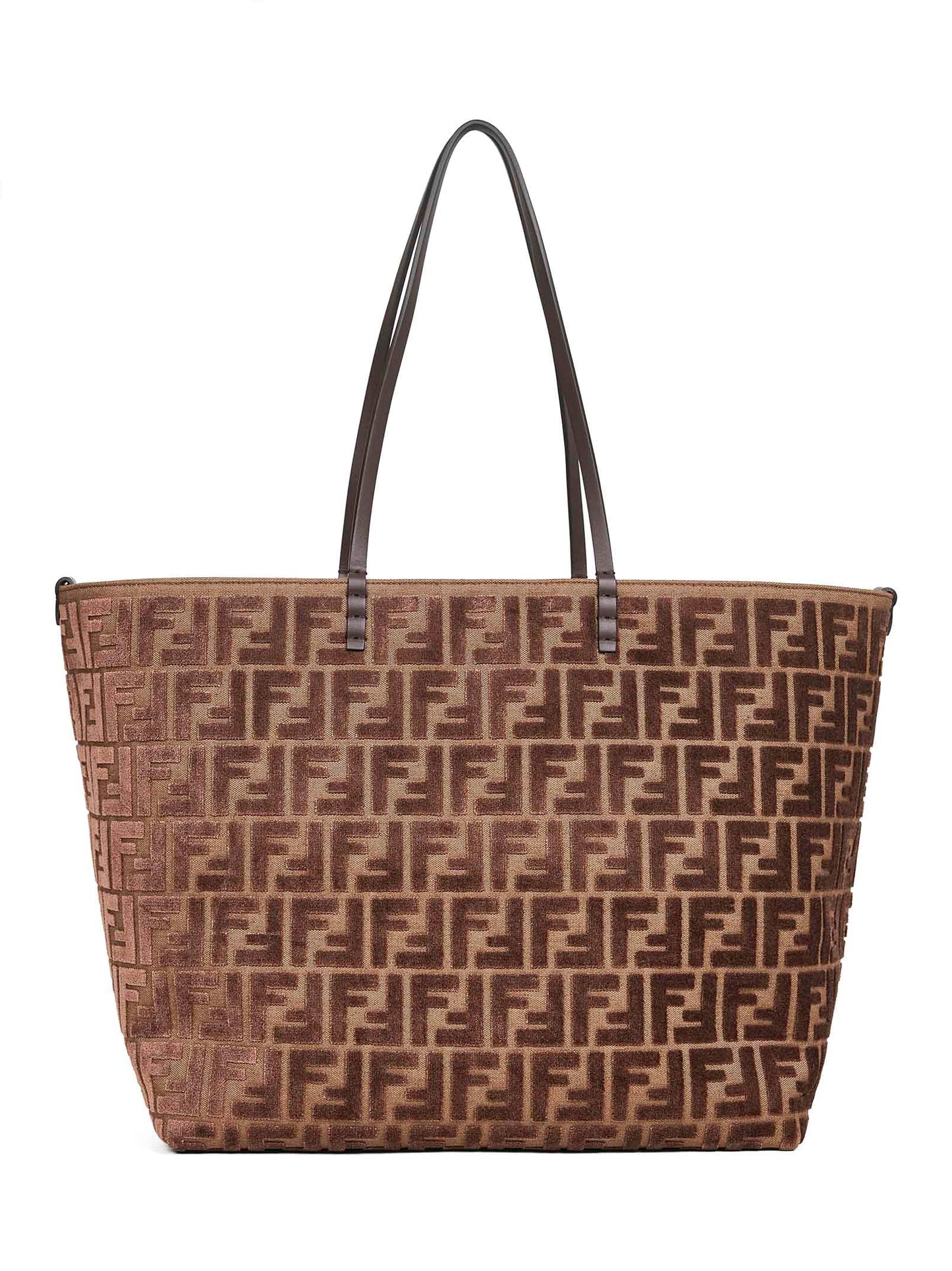 Fendi Women Brown Roll Large Reversible Shopper Bag