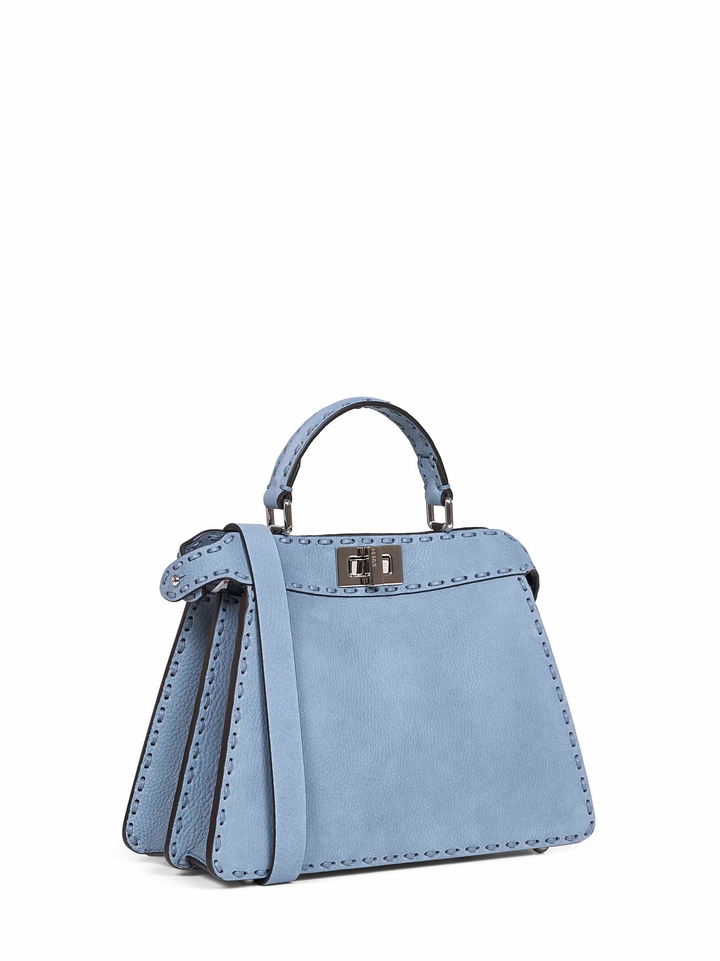 Fendi Women Mercury Blue Peekaboo Iseeu Small Handbag<Br/> FENDI
