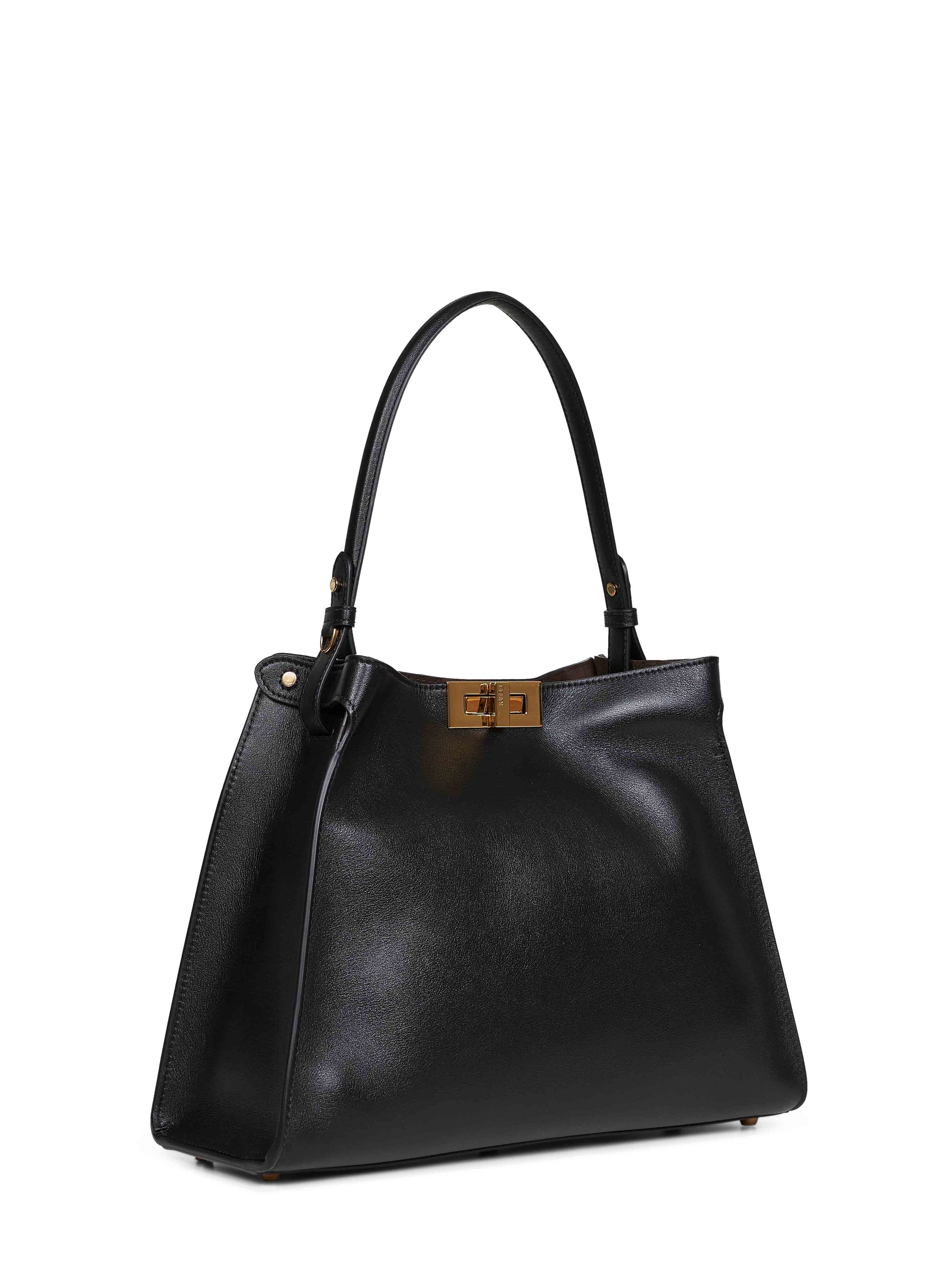 Fendi Women Black And Chocolate Fendi Way Medium Handbag FENDI