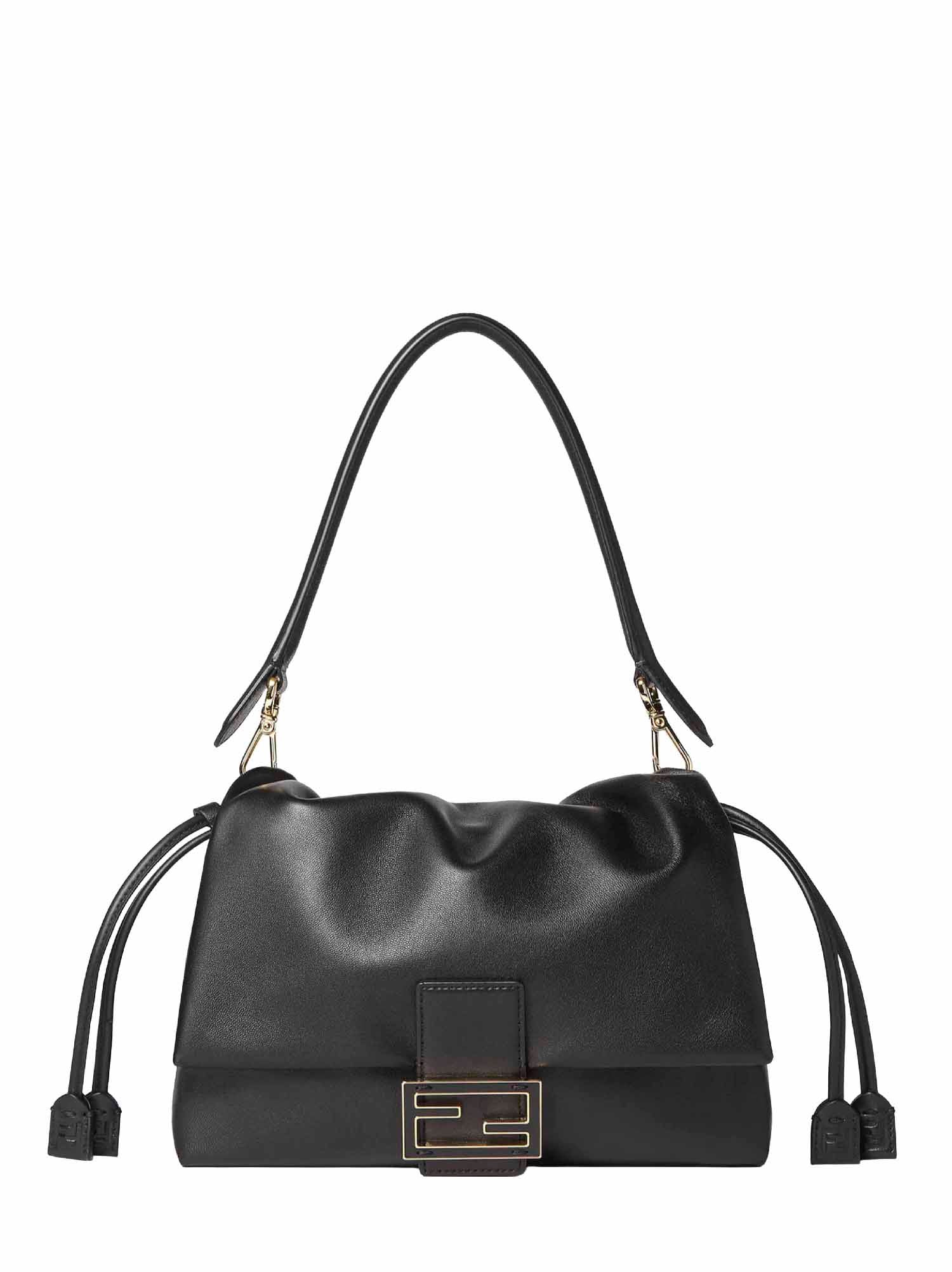 Fendi Women Black Medium Baguette Mamma Bag FENDI