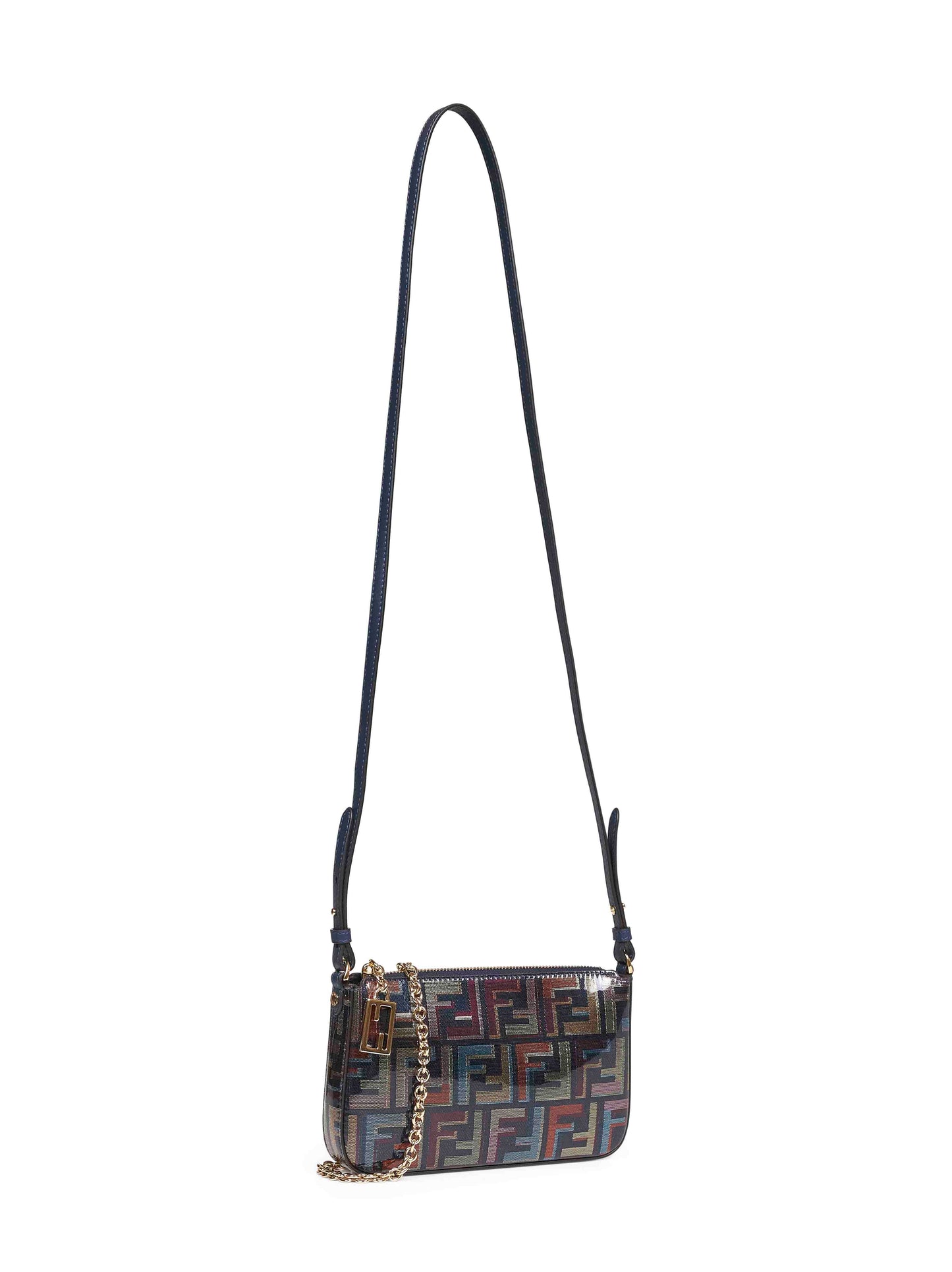 Fendi Women Multicolor Baguette Pouch Bag With Chain FENDI