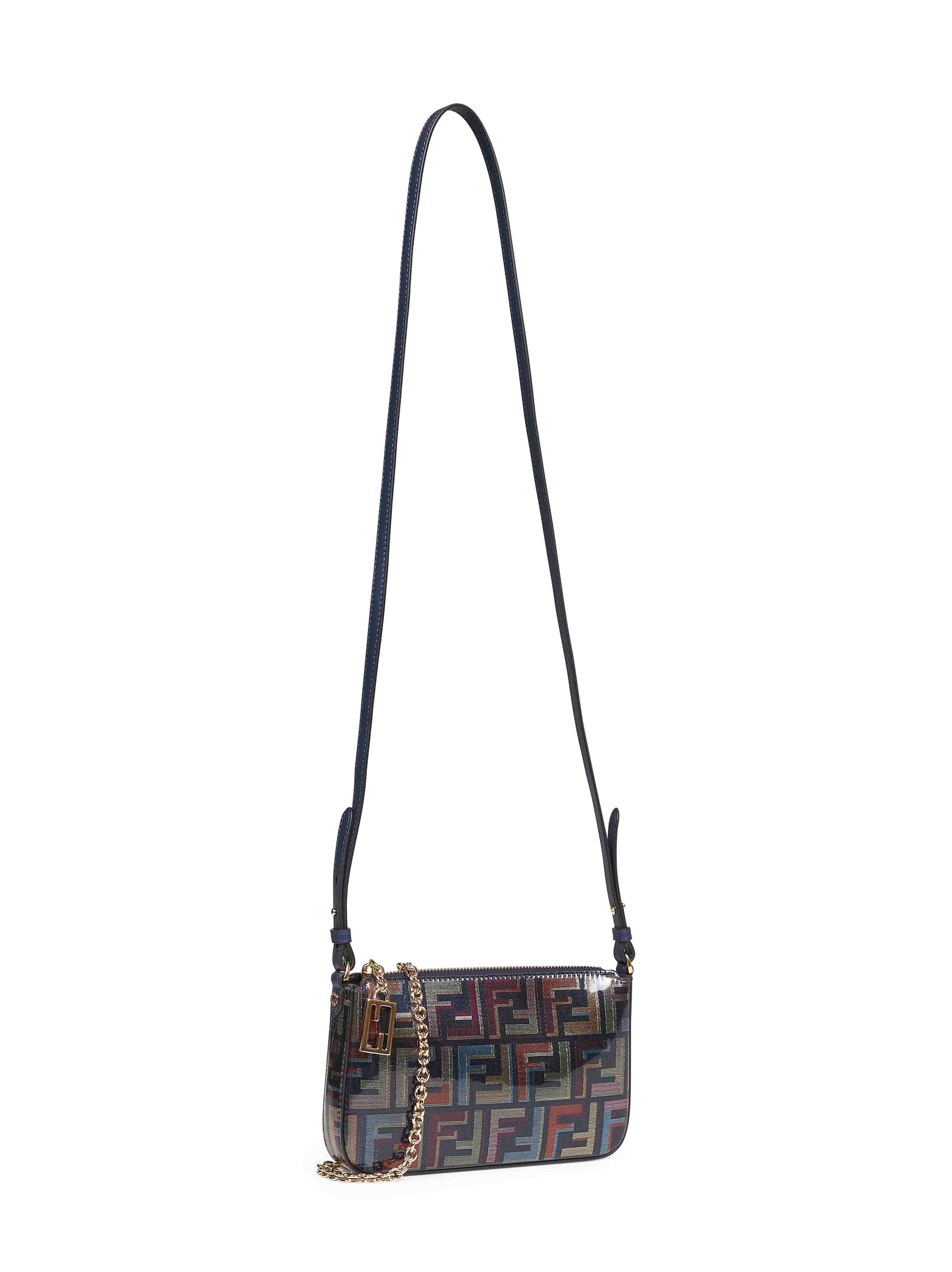 Fendi Women Multicolor Baguette Pouch Bag With Chain FENDI