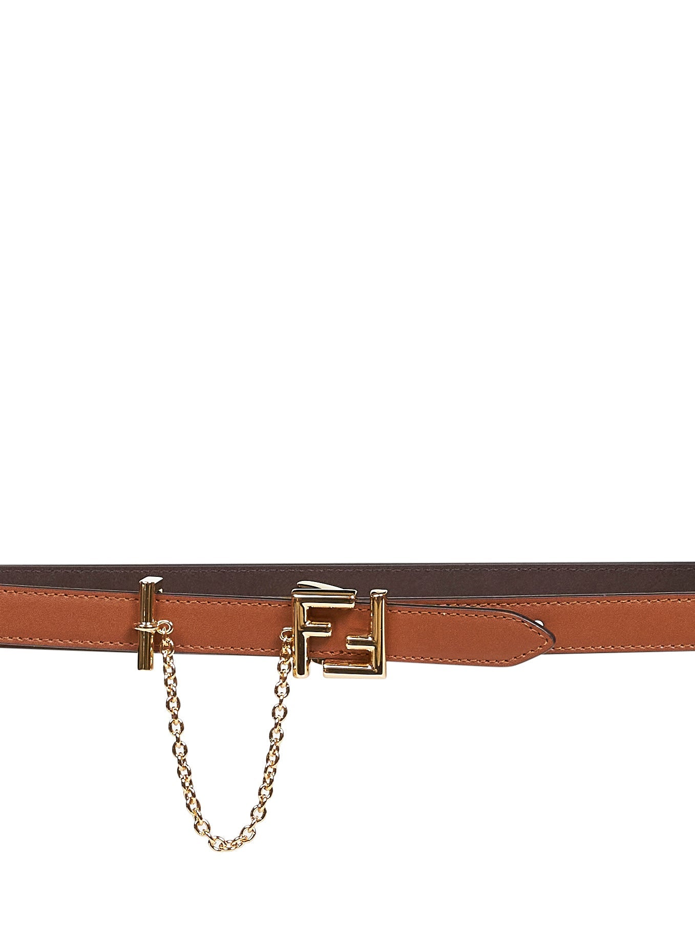 Fendi Women Two-Tone Leather Reversible Ff Belt FENDI