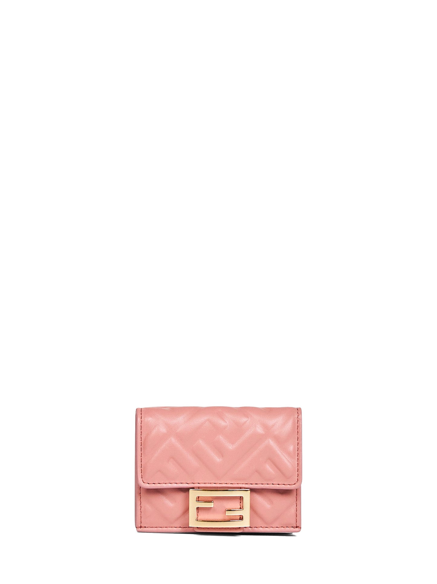 Fendi Women Pink Micro Trifold Baguette Wallet FENDI