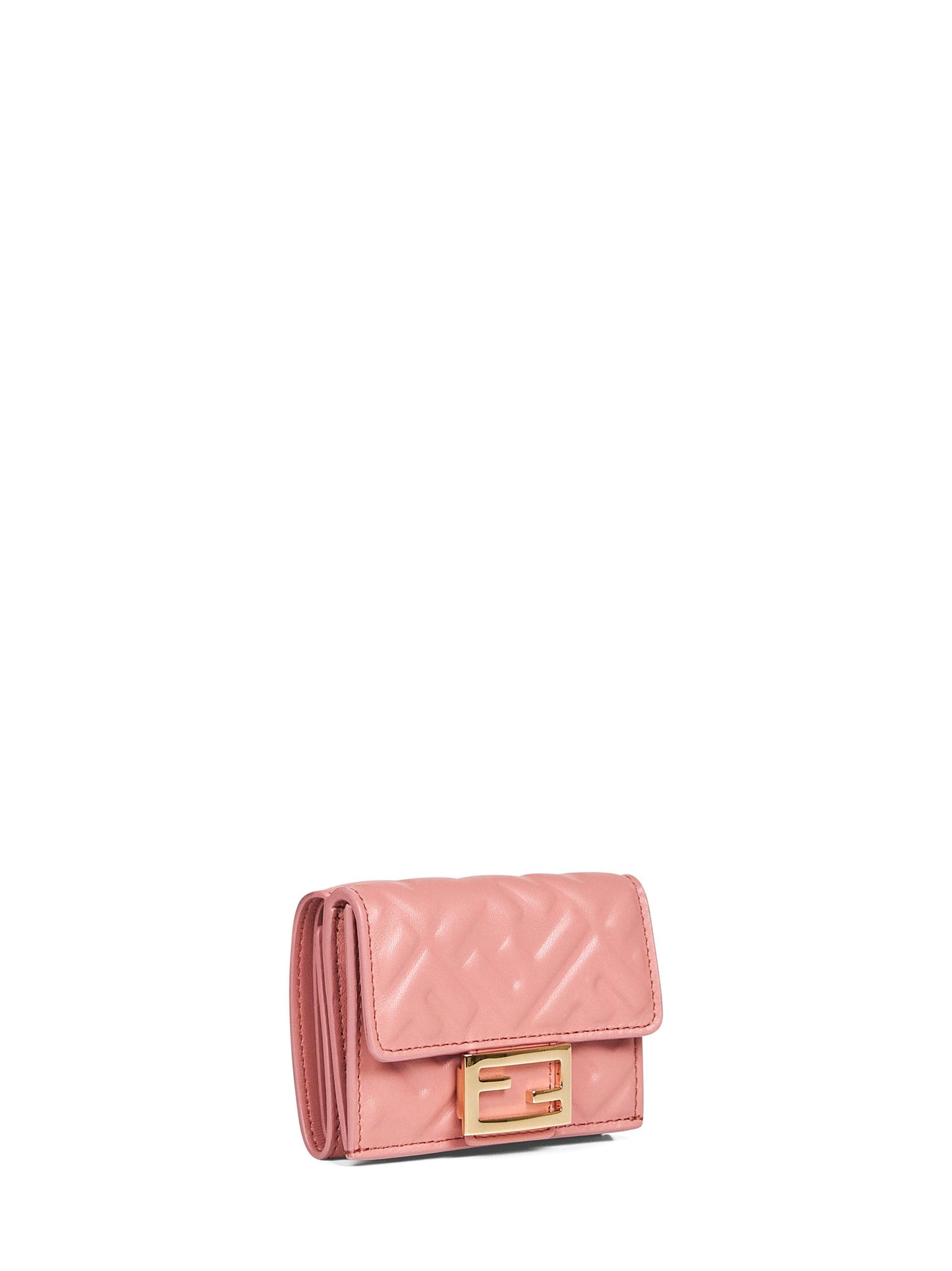 Fendi Women Pink Micro Trifold Baguette Wallet FENDI