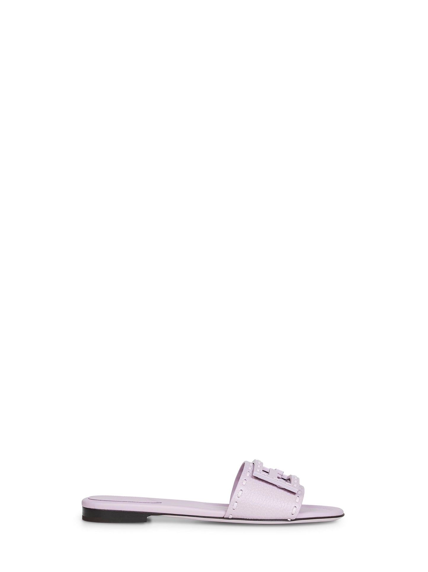 Fendi Women Lilac Leather Baguette Slides FENDI