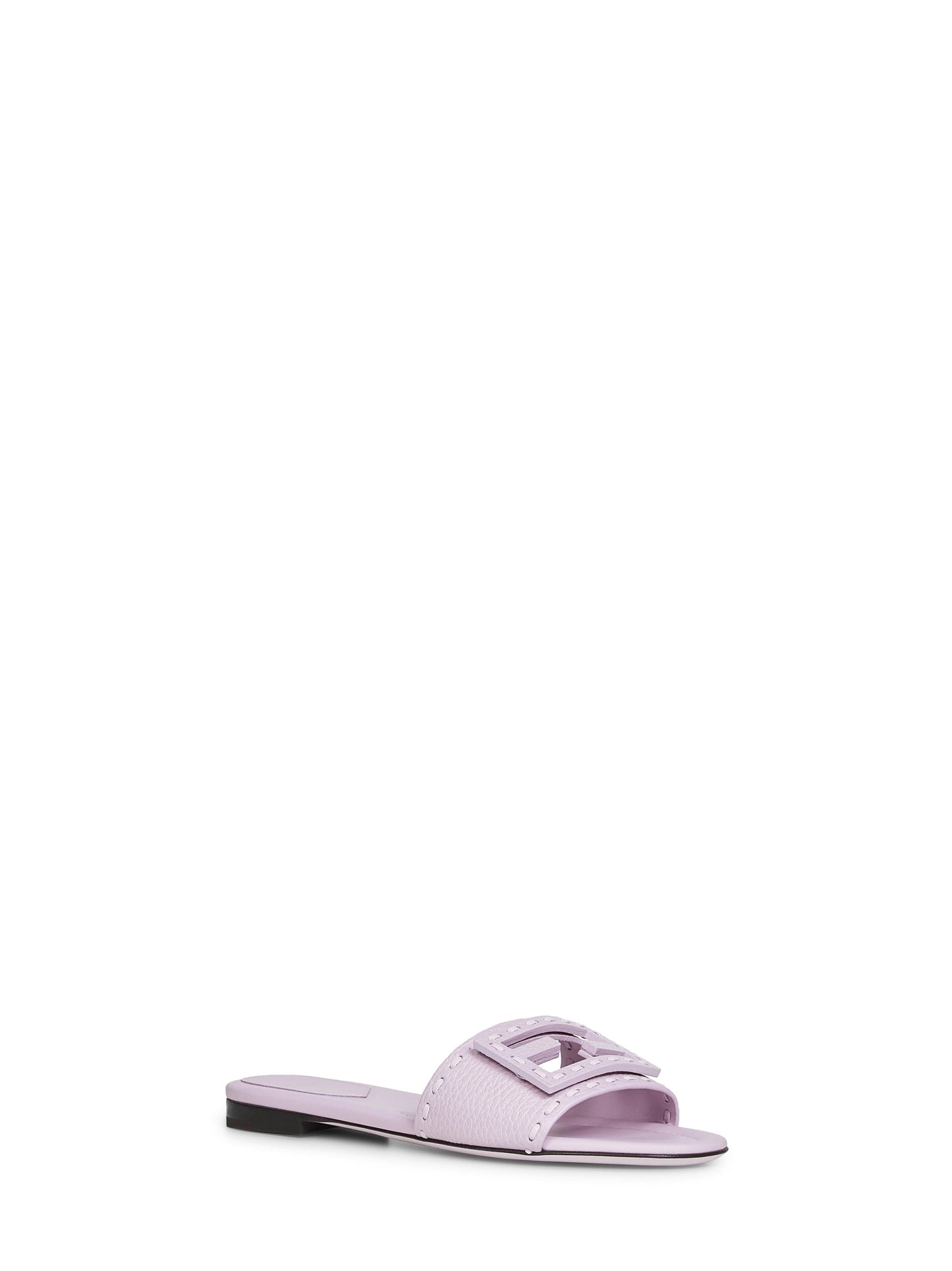 Fendi Women Lilac Leather Baguette Slides FENDI