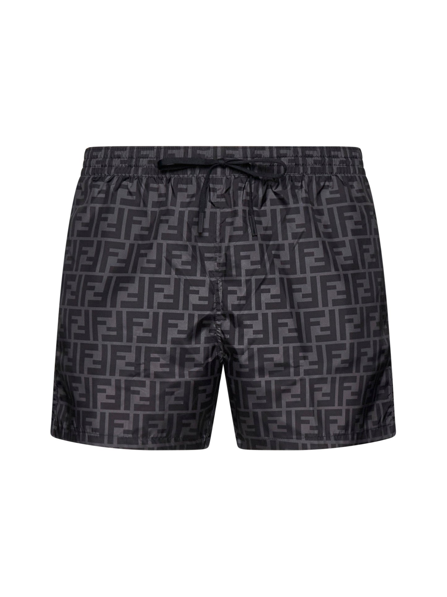 Fendi Men Black Nylon Shorts FENDI
