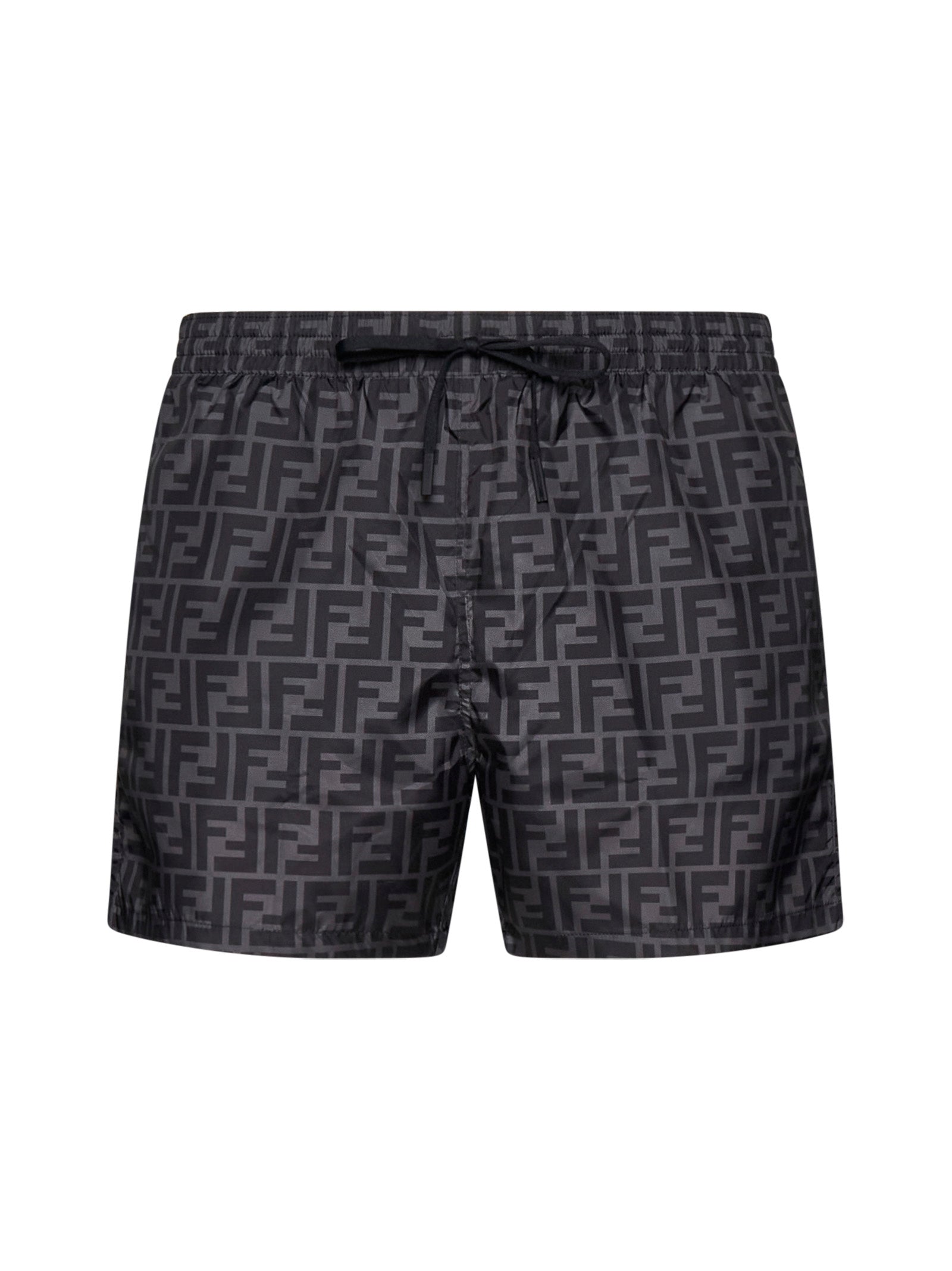 Fendi Men Black Nylon Shorts FENDI