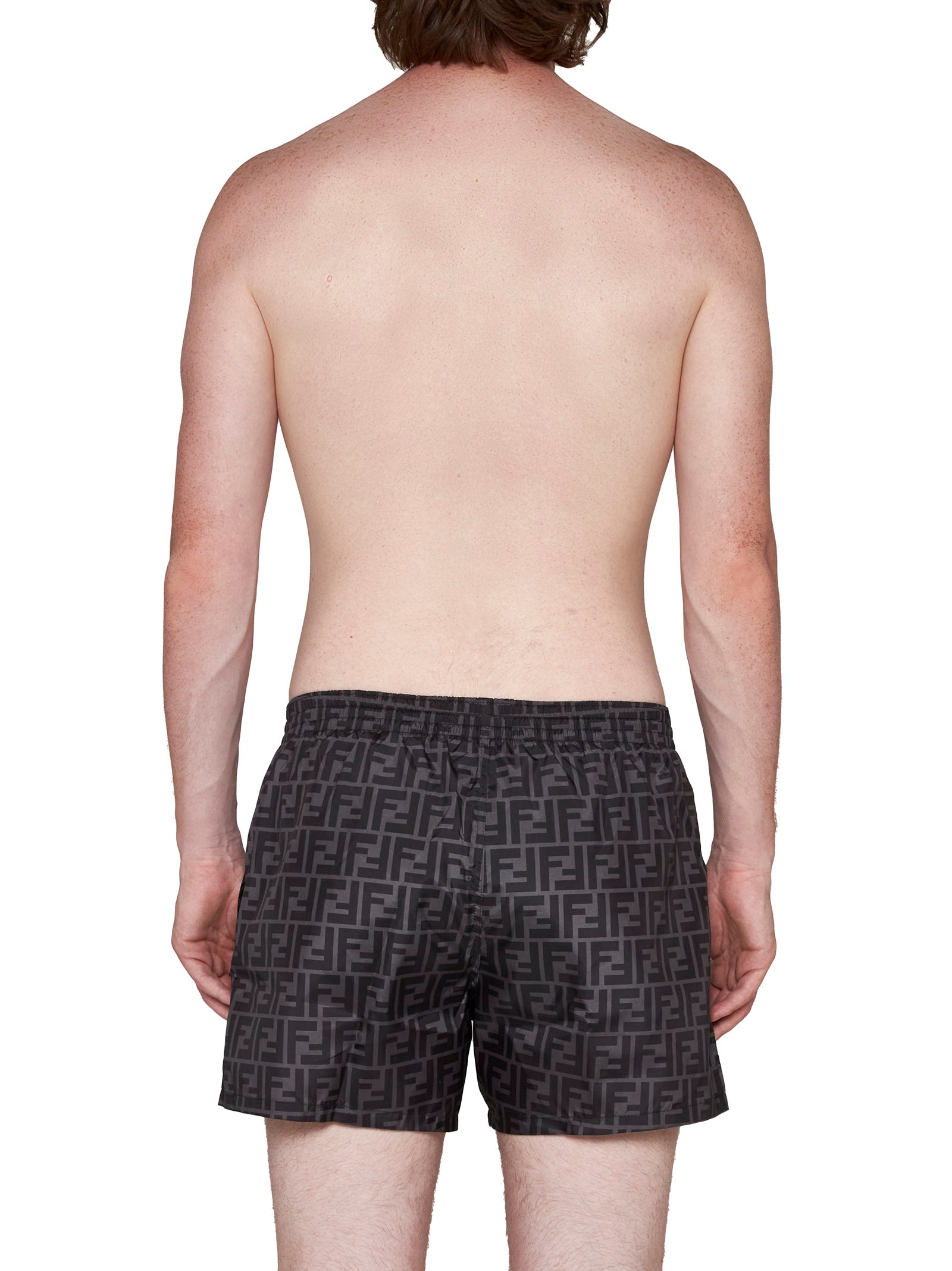 Fendi Men Black Nylon Shorts FENDI