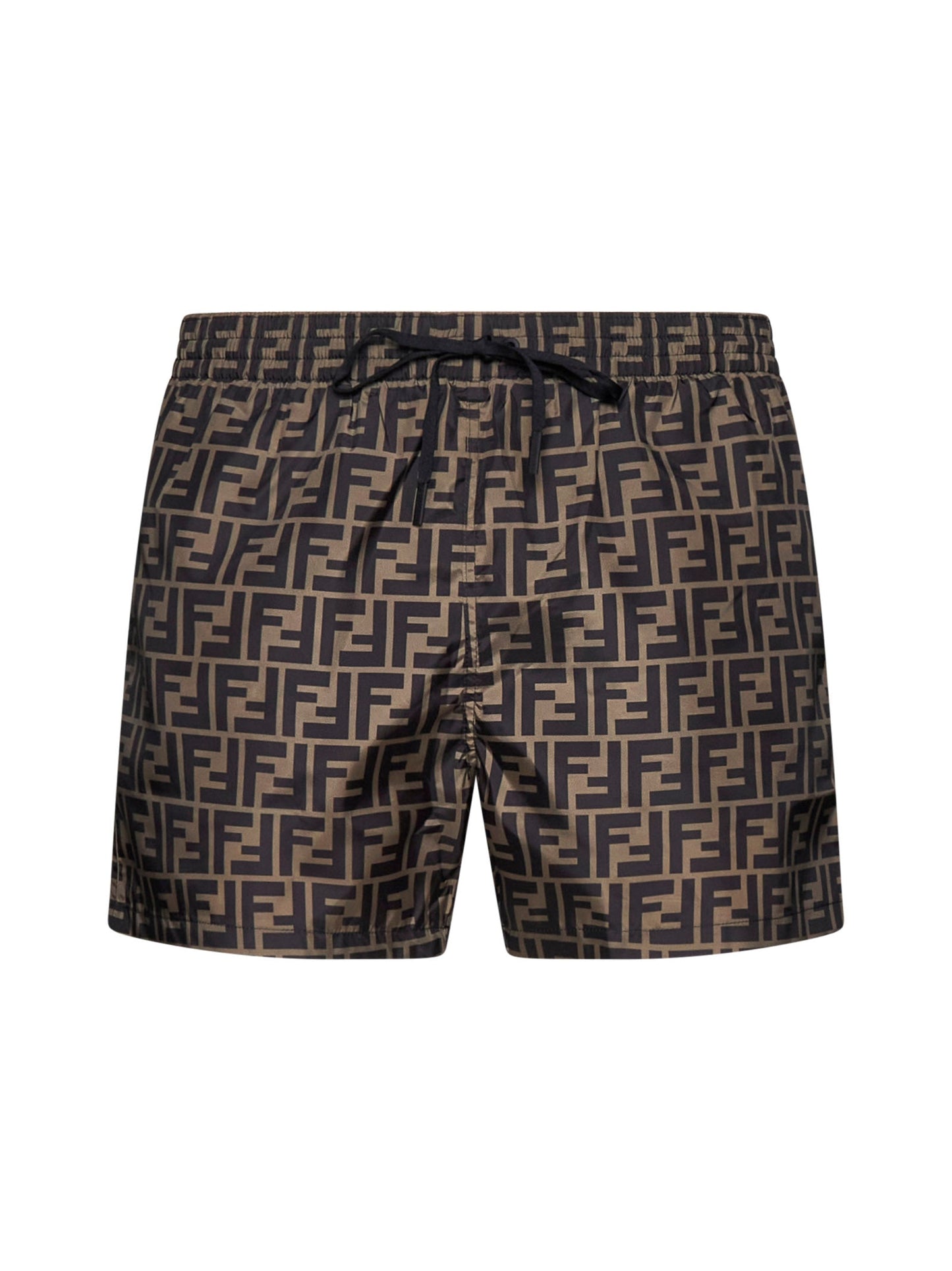 Fendi Men Brown Nylon Fendi Shorts FENDI