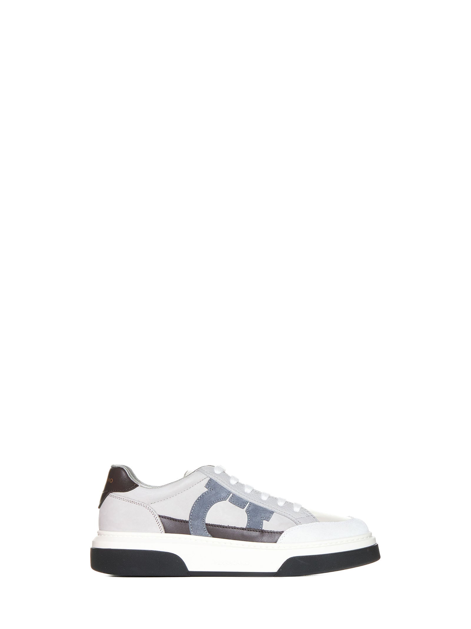 Ferragamo Men Low-Top Sneakers With Gancini FERRAGAMO