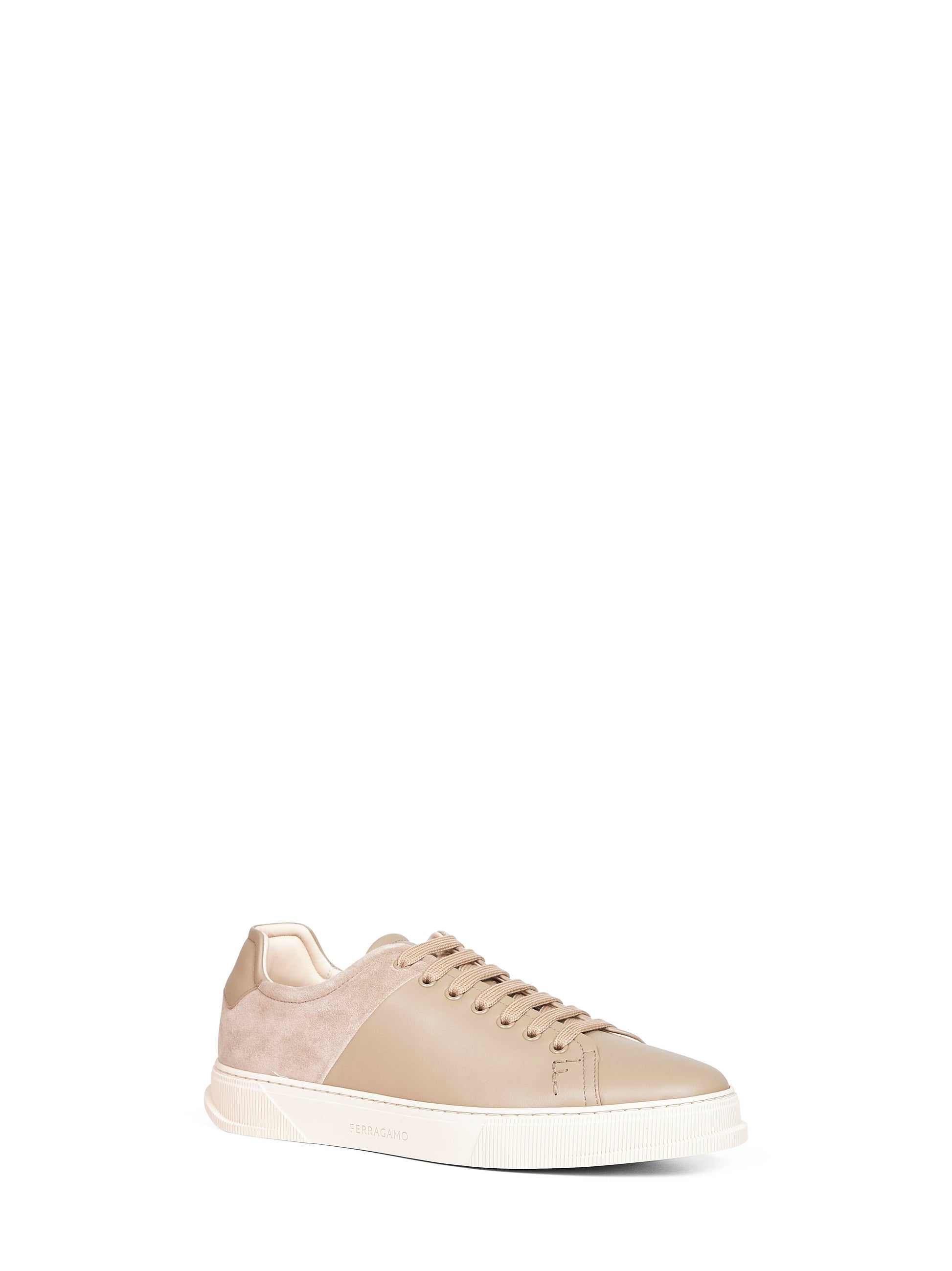 Ferragamo Men Leather And Suede Clayton Low-Top Sneakers FERRAGAMO