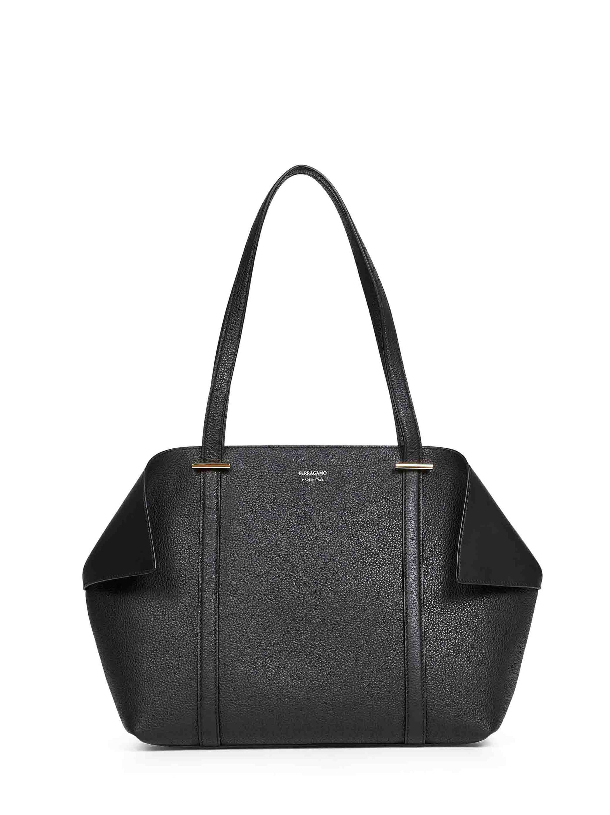 Ferragamo Women Black Scarf Folded Tote Bag (M) FERRAGAMO