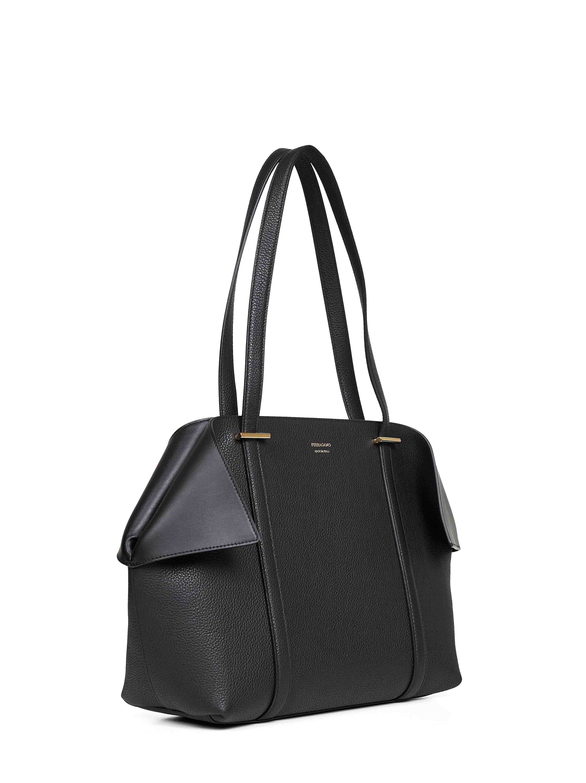 Ferragamo Women Black Scarf Folded Tote Bag (M) FERRAGAMO