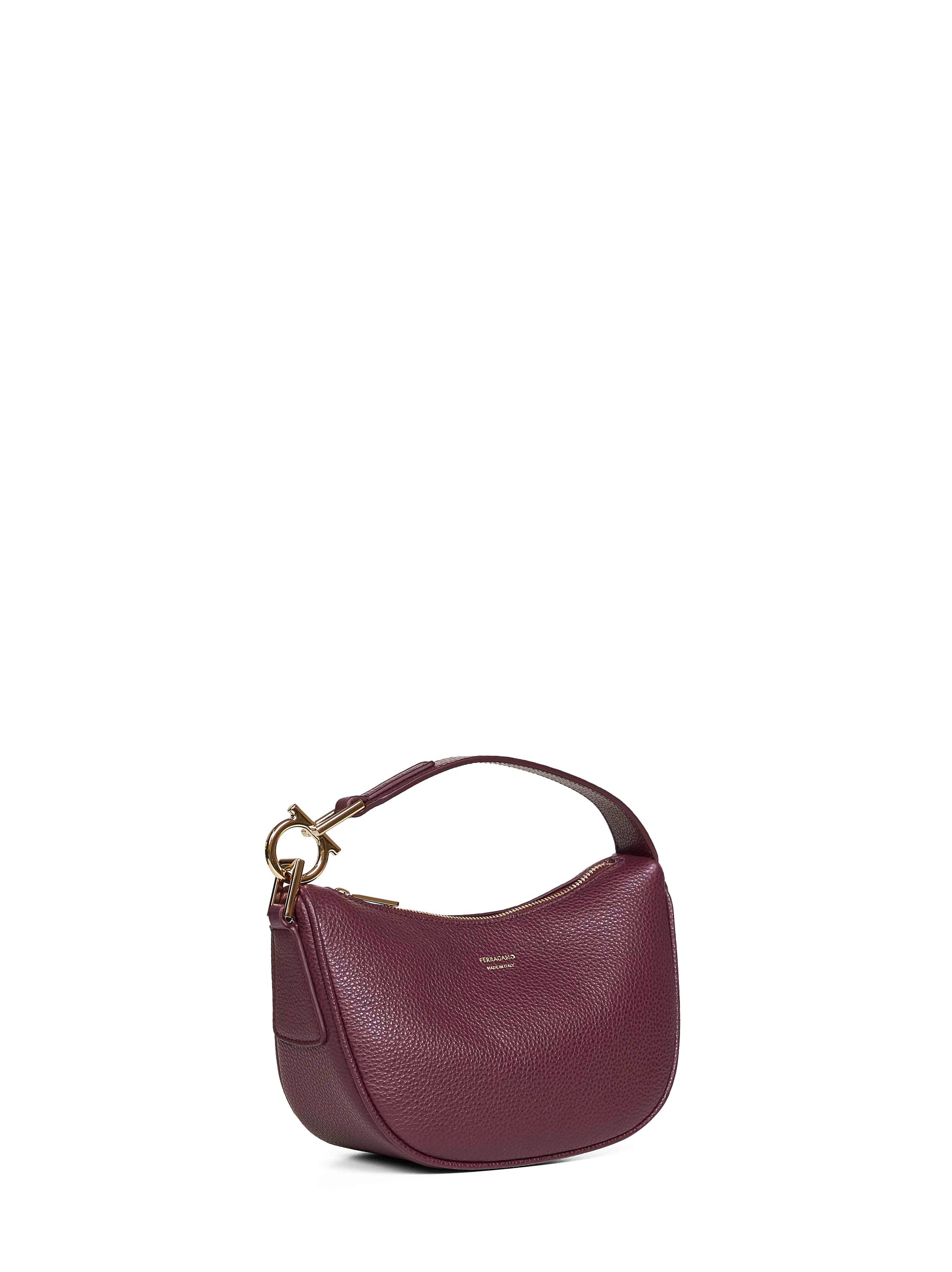 Ferragamo Women Plum North-South Mini Hobo Top Handle Bag FERRAGAMO