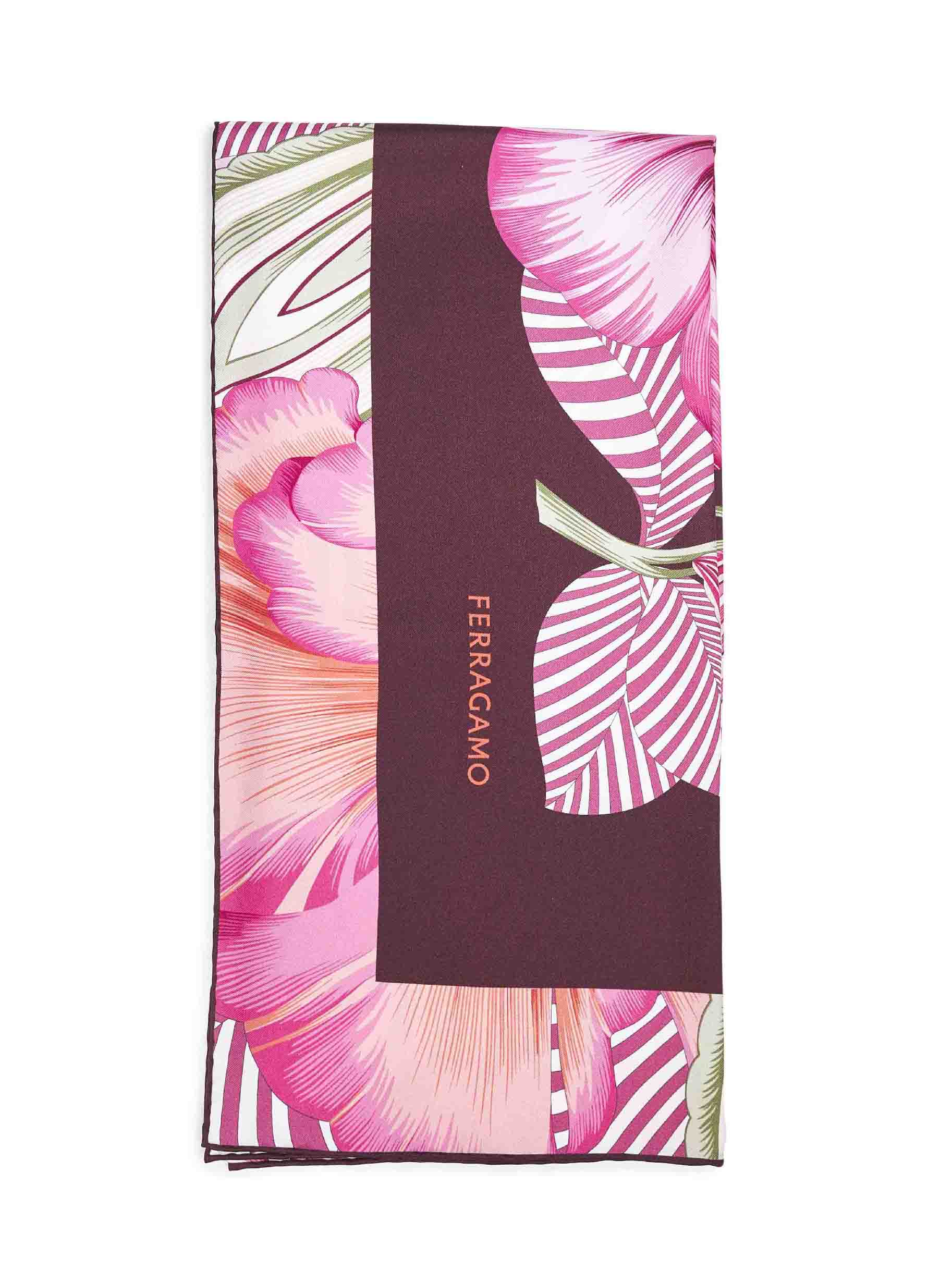Ferragamo Women Brezza Print Silk Twill Scarf FERRAGAMO