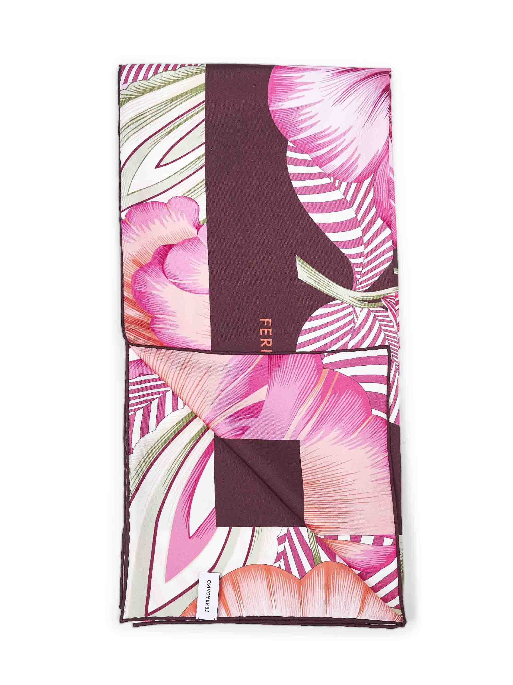 Ferragamo Women Brezza Print Silk Twill Scarf FERRAGAMO