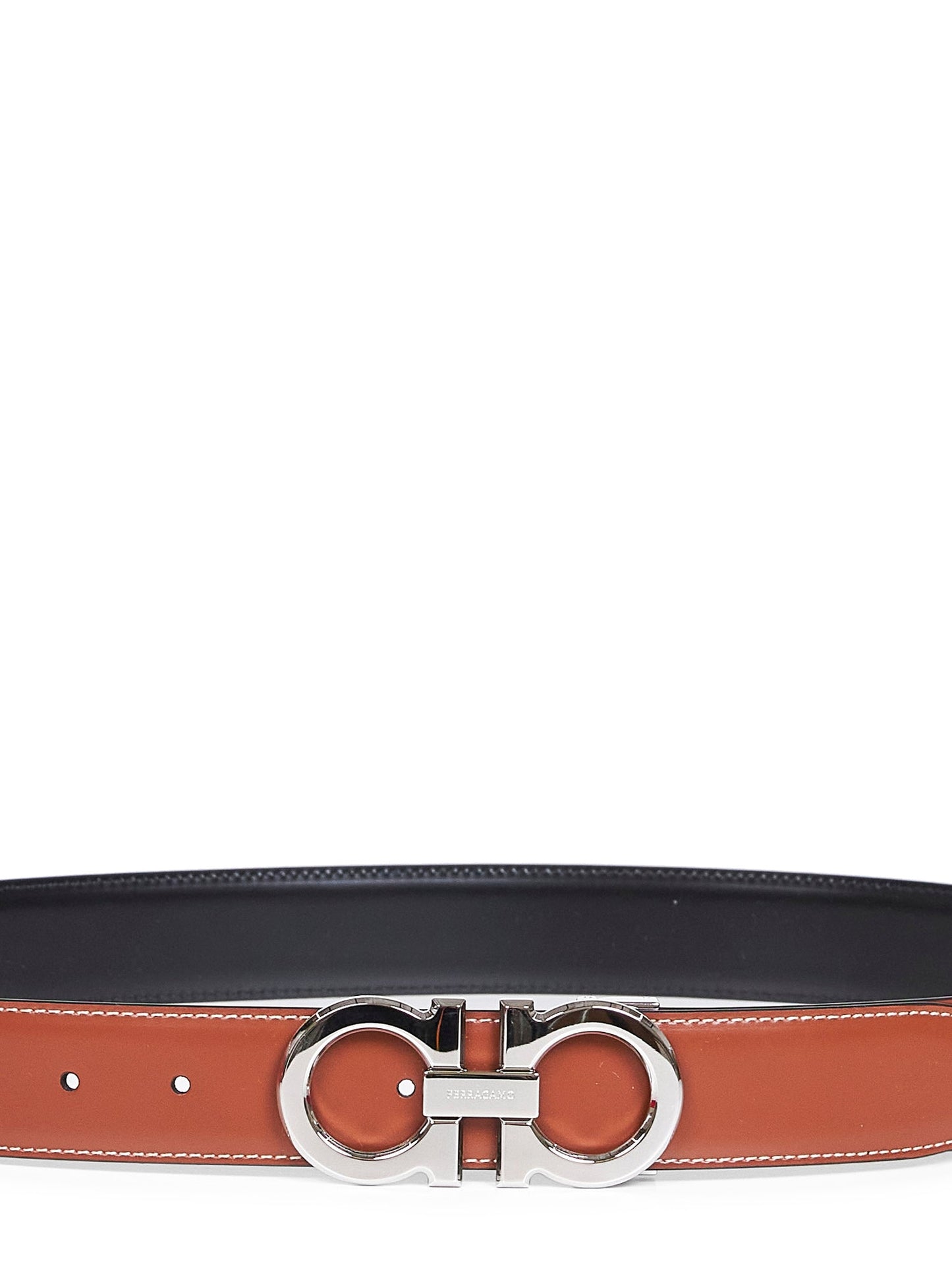 Ferragamo Men Two-Tone Gancini Reversible Belt FERRAGAMO