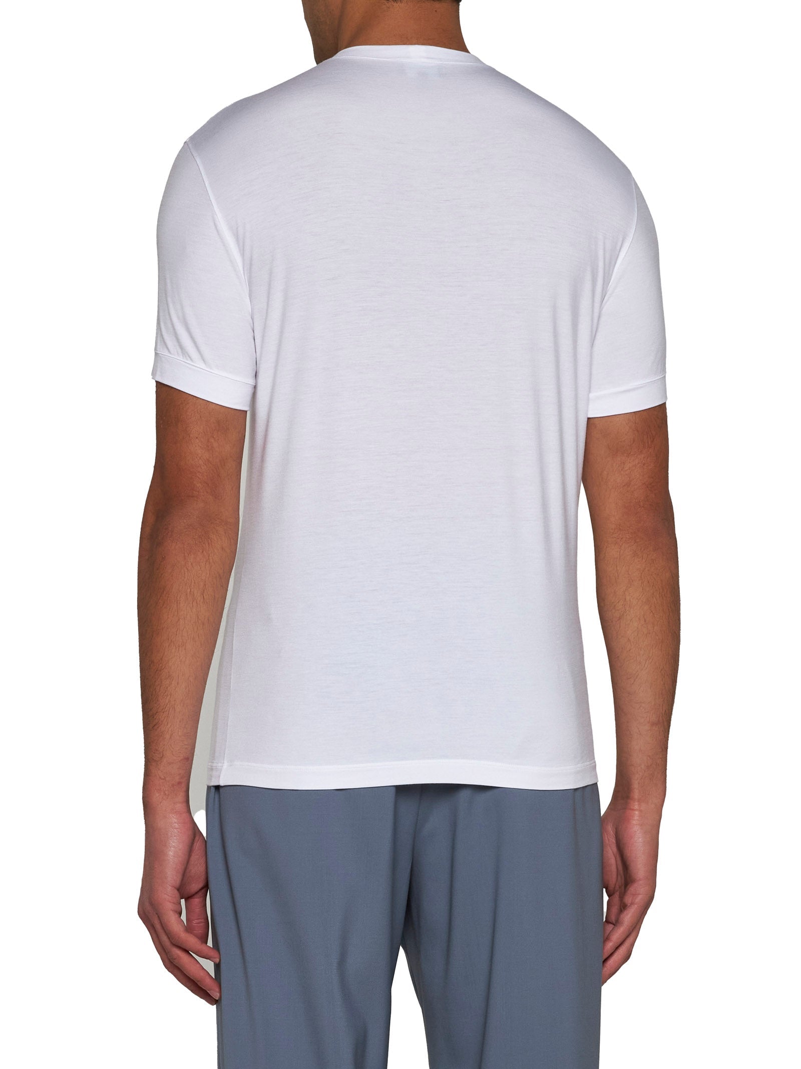 Giorgio Armani Men Icon Crew Neck T-Shirt In Stretch Viscose Jersey GIORGIO ARMANI