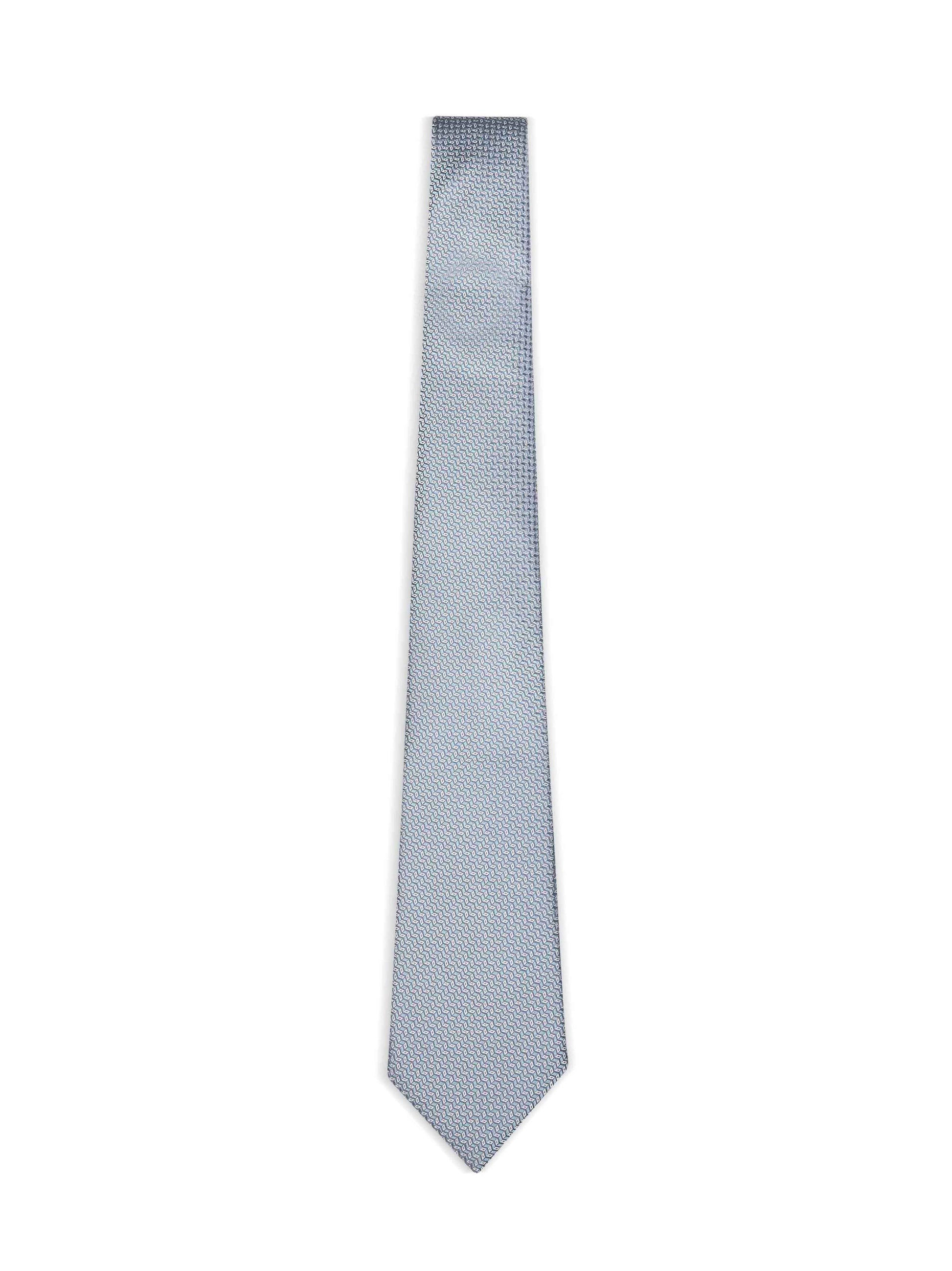 Giorgio Armani Men Aquamarine Jacquard Silk Tie GIORGIO ARMANI