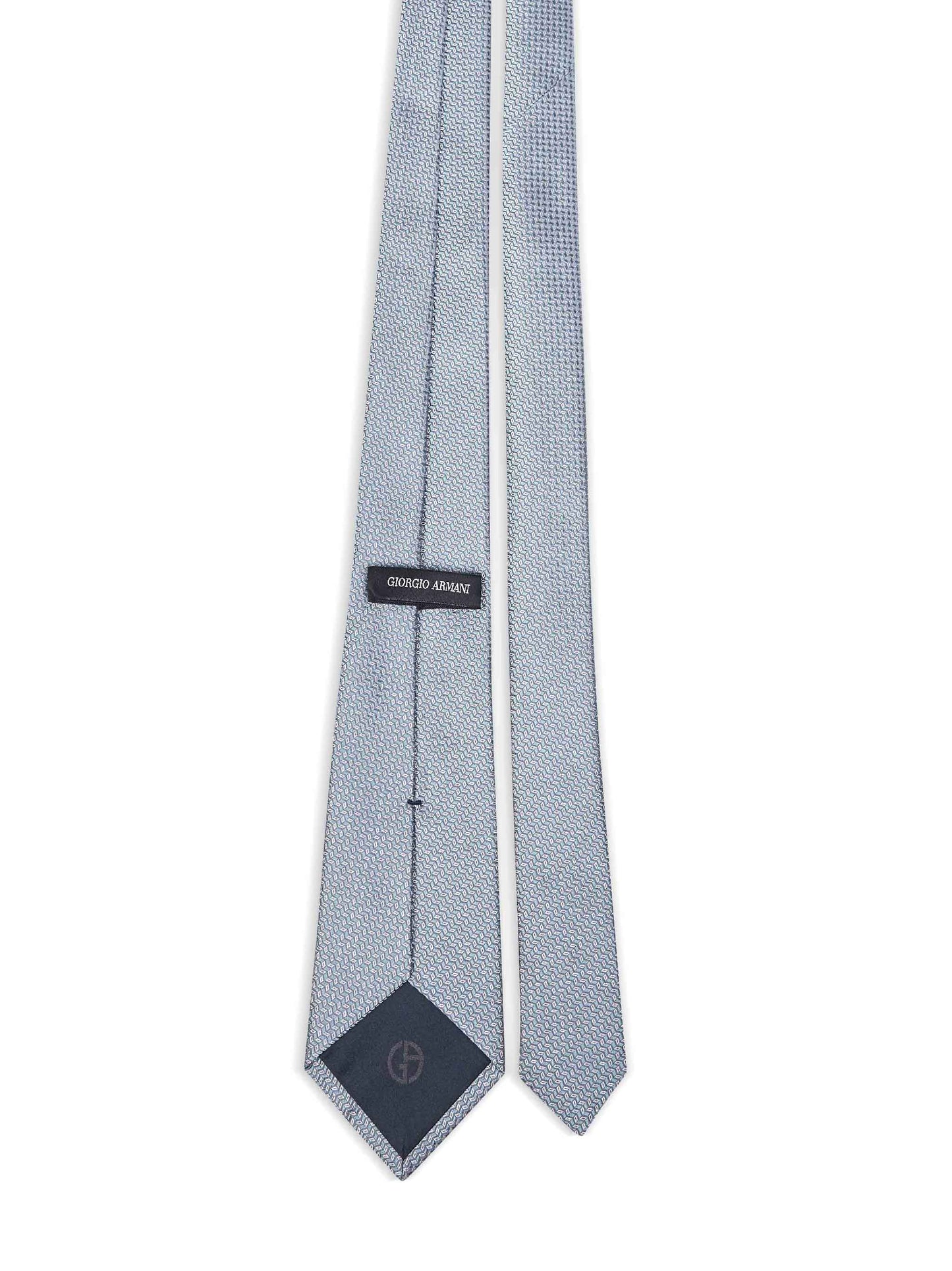 Giorgio Armani Men Aquamarine Jacquard Silk Tie GIORGIO ARMANI