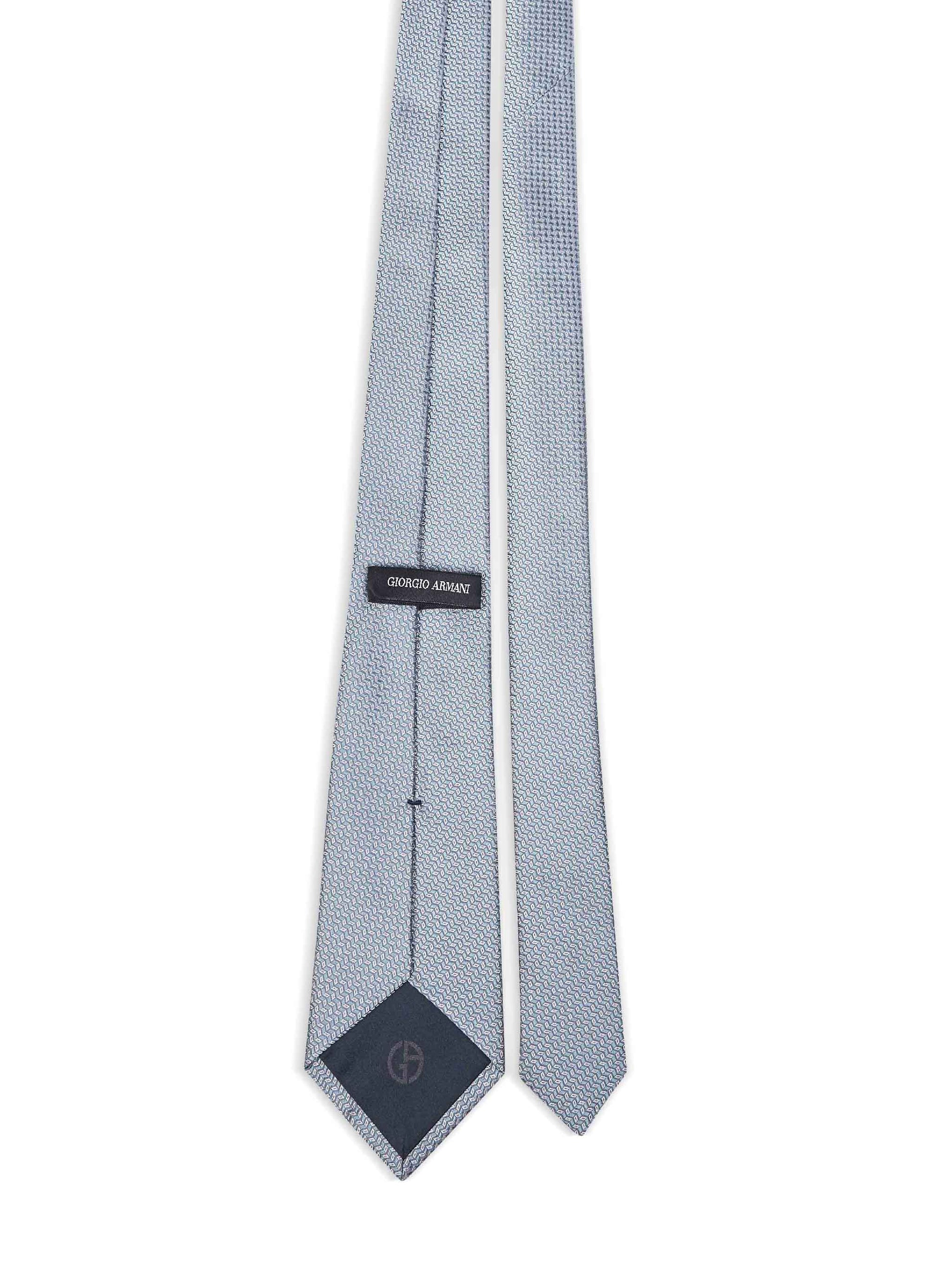 Giorgio Armani Men Aquamarine Jacquard Silk Tie GIORGIO ARMANI