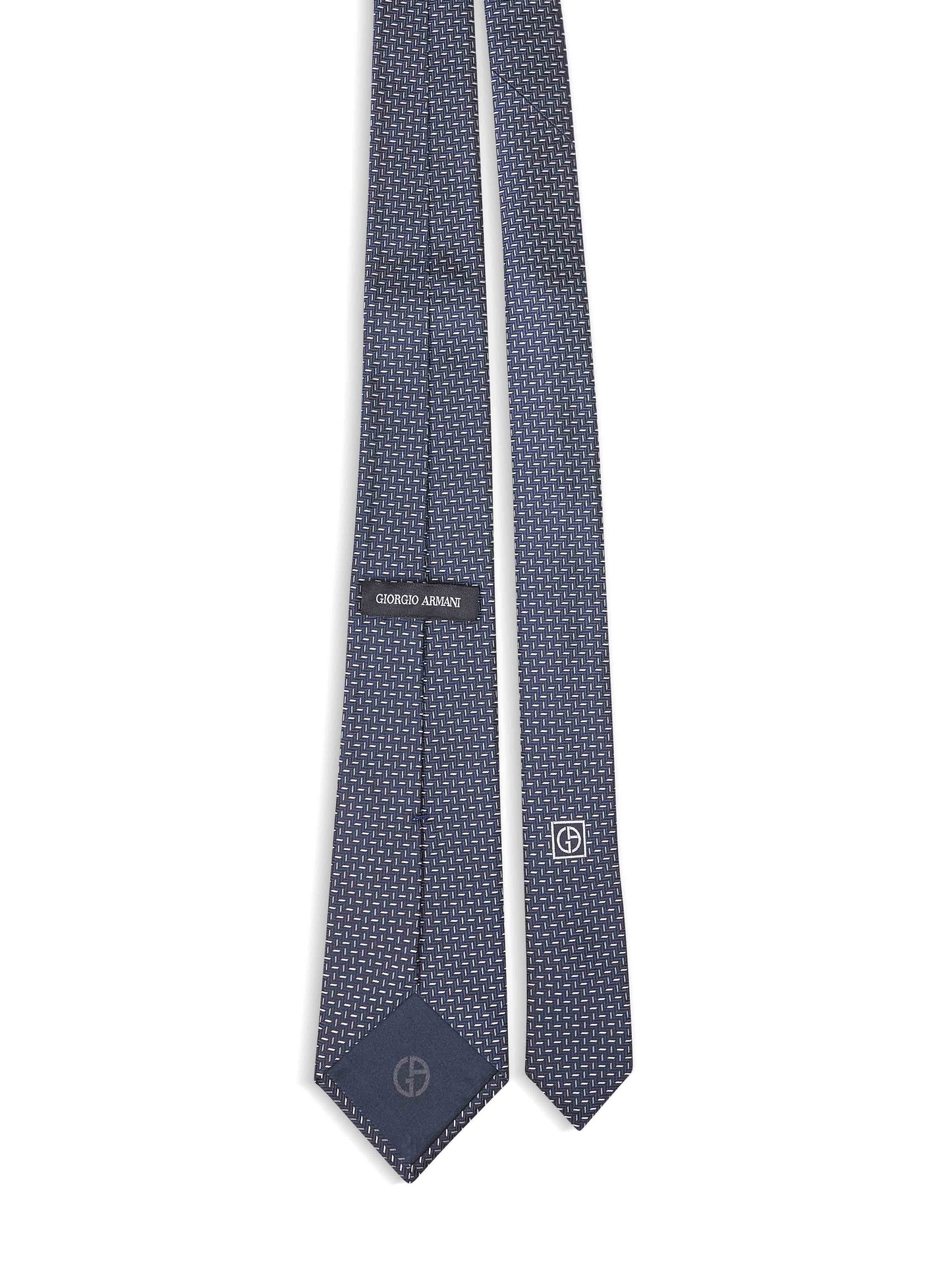 Giorgio Armani Men Midnight Blue Jacquard Silk Tie GIORGIO ARMANI
