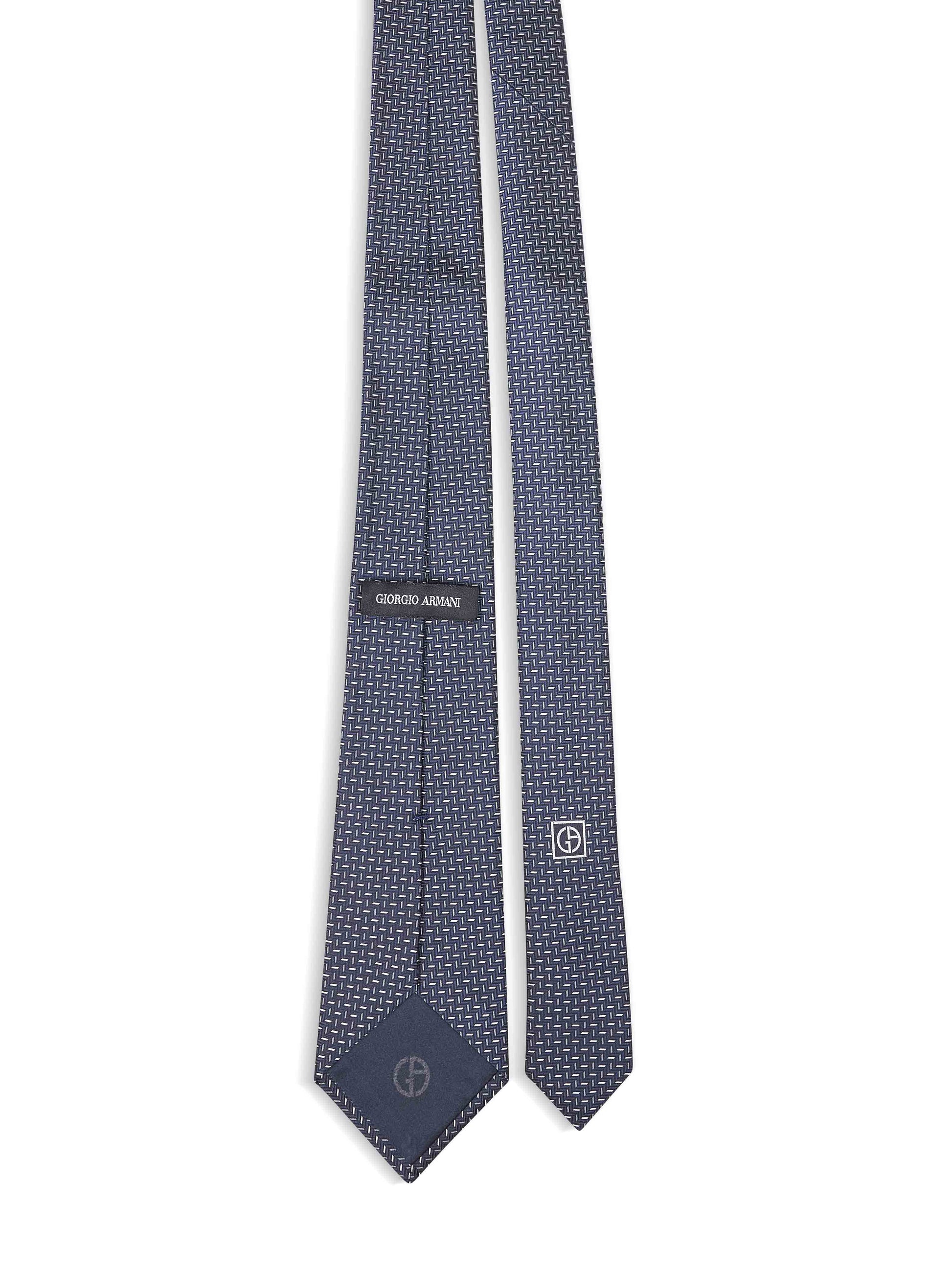 Giorgio Armani Men Midnight Blue Jacquard Silk Tie GIORGIO ARMANI