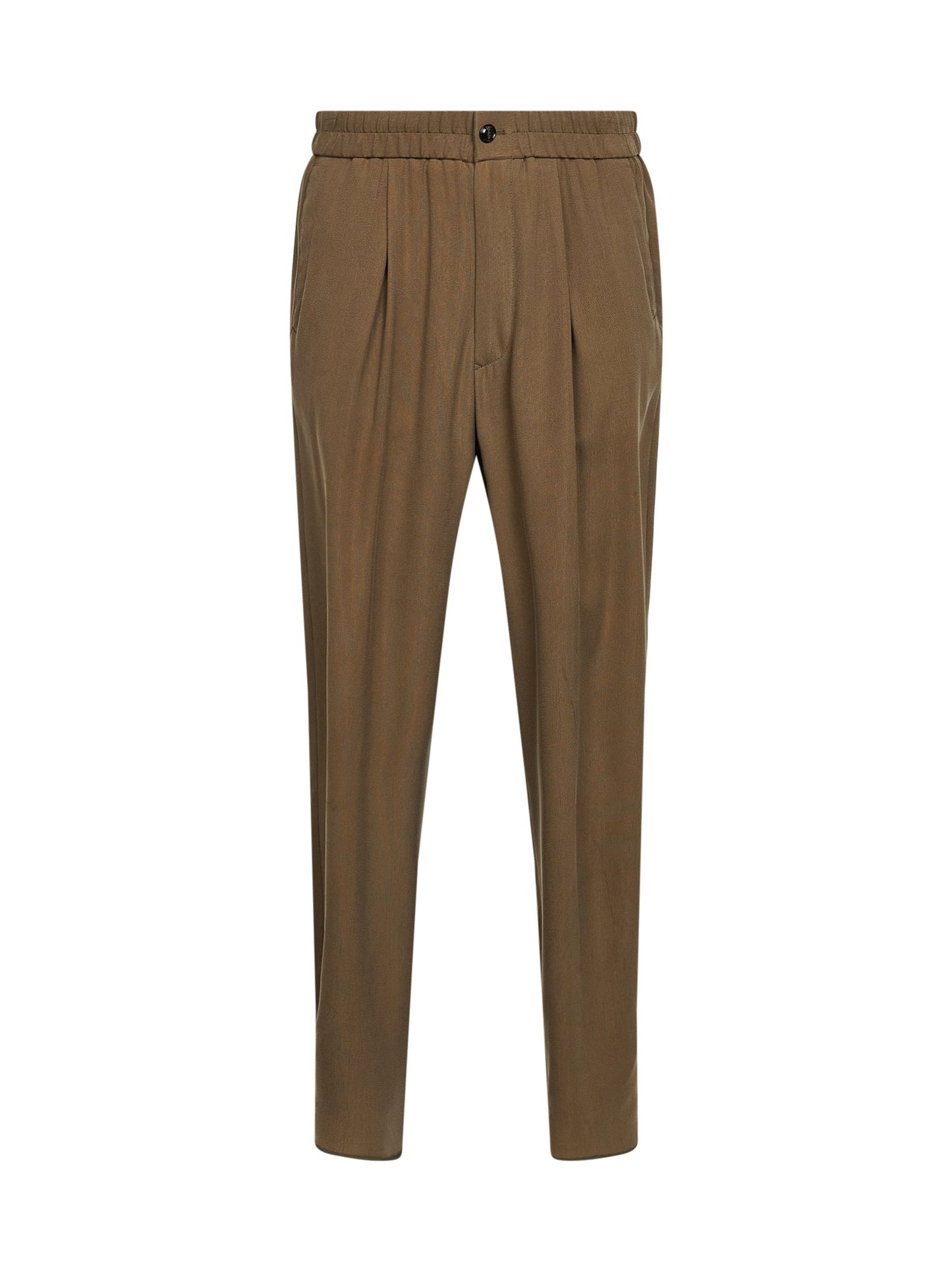 Giorgio Armani Men Green Asv Cupro Natté One-Pleat Trousers GIORGIO ARMANI