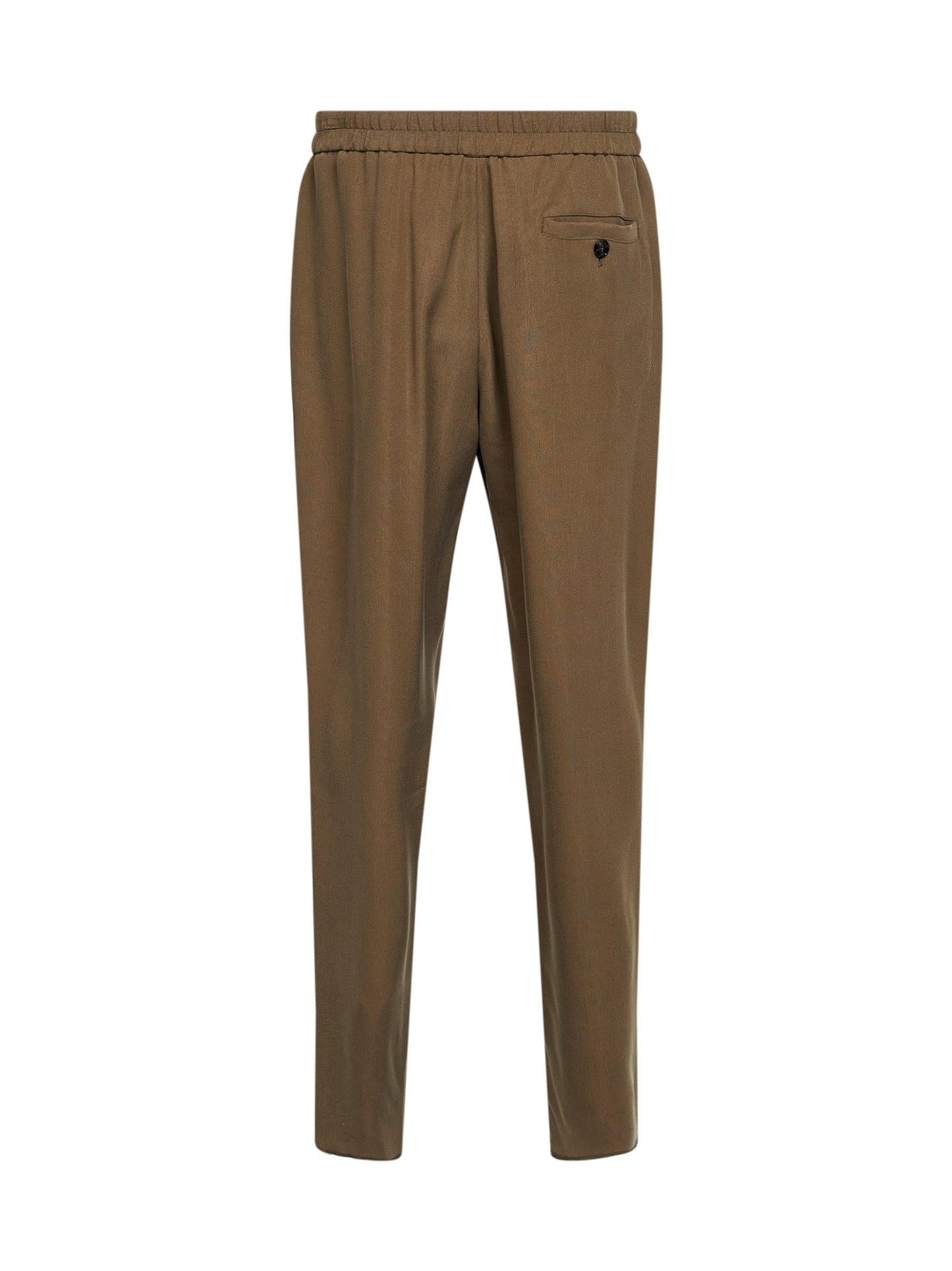 Giorgio Armani Men Green Asv Cupro Natté One-Pleat Trousers GIORGIO ARMANI