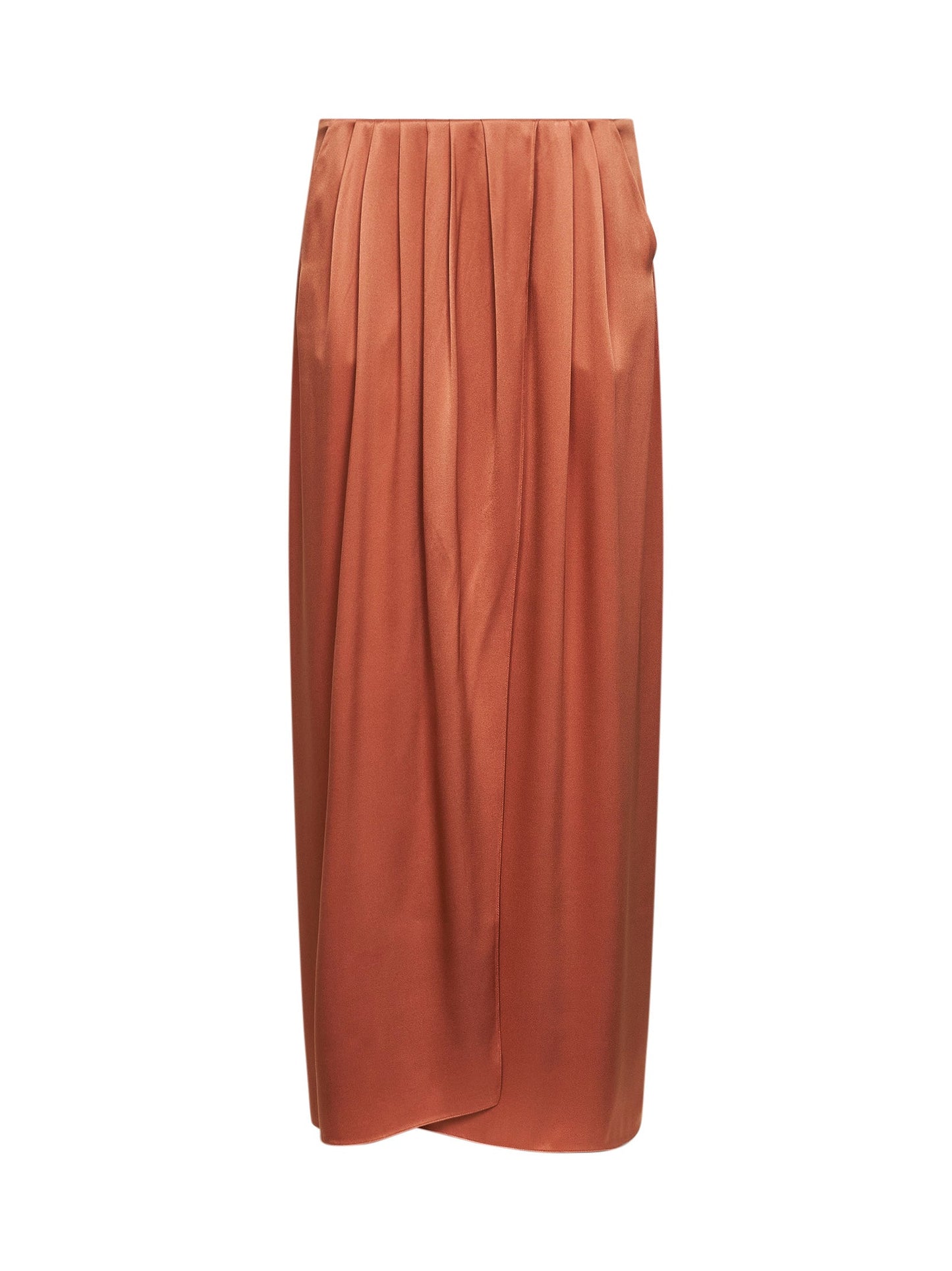 Giorgio Armani Women Orange Silk Long Wrap Skirt GIORGIO ARMANI