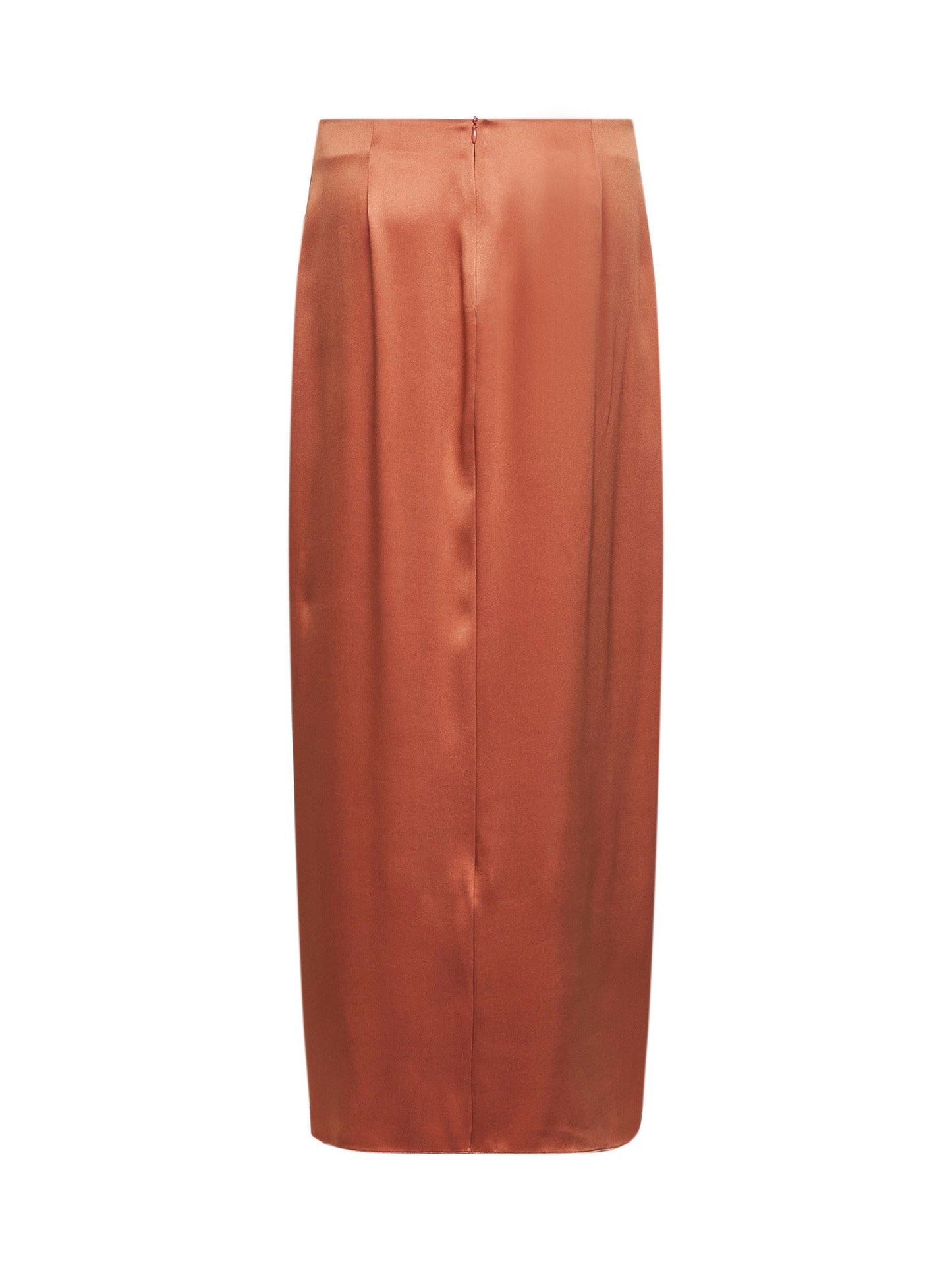 Giorgio Armani Women Orange Silk Long Wrap Skirt GIORGIO ARMANI