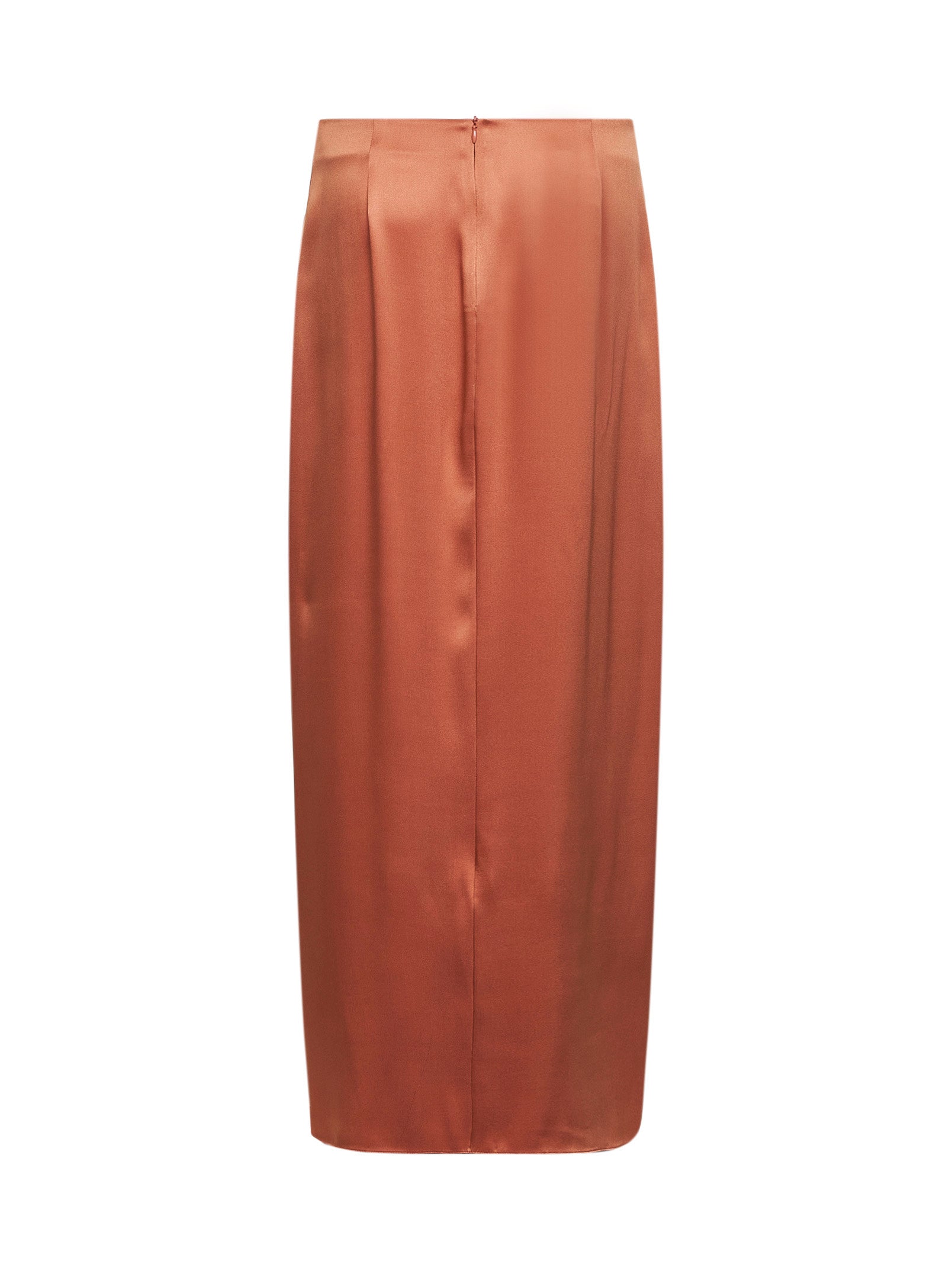 Giorgio Armani Women Orange Silk Long Wrap Skirt GIORGIO ARMANI