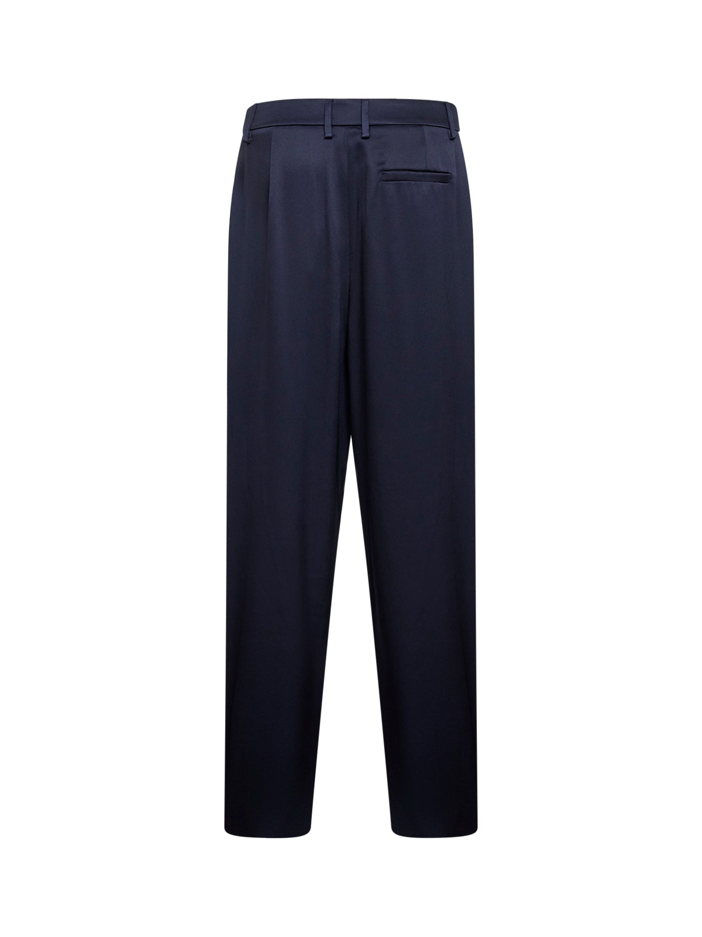 Giorgio Armani Women Blue Double Silk Satin One-Pleat Trousers GIORGIO ARMANI