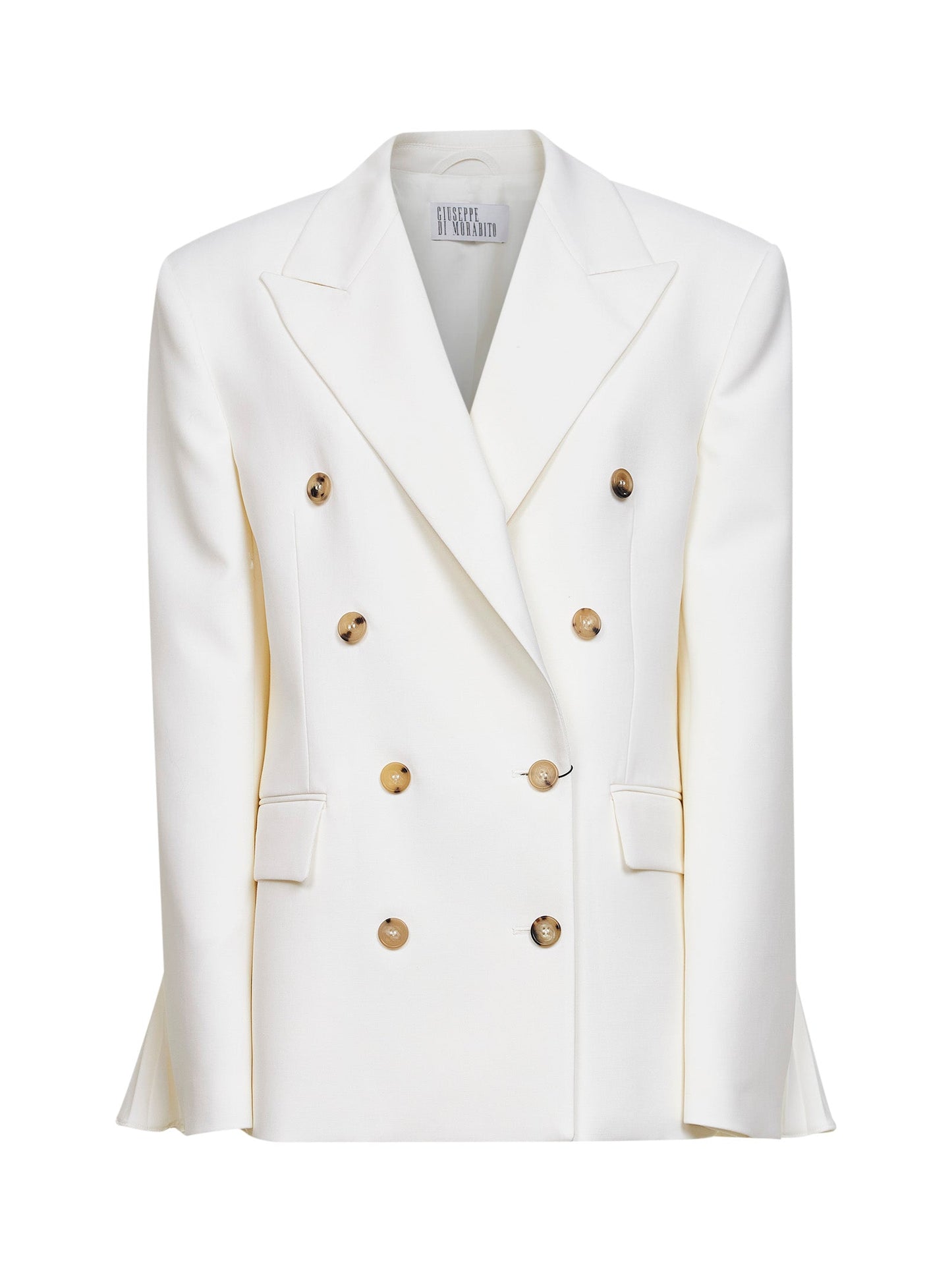Giuseppe Di Morabito Women White Virgin Wool Double-Breasted Blazer GIUSEPPE DI MORABITO