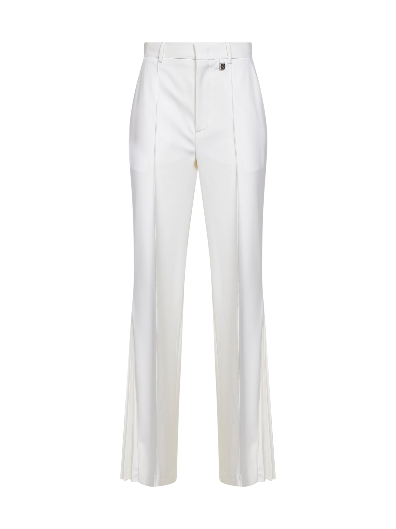 Giuseppe Di Morabito Women White Virgin Wool Flared Trousers GIUSEPPE DI MORABITO