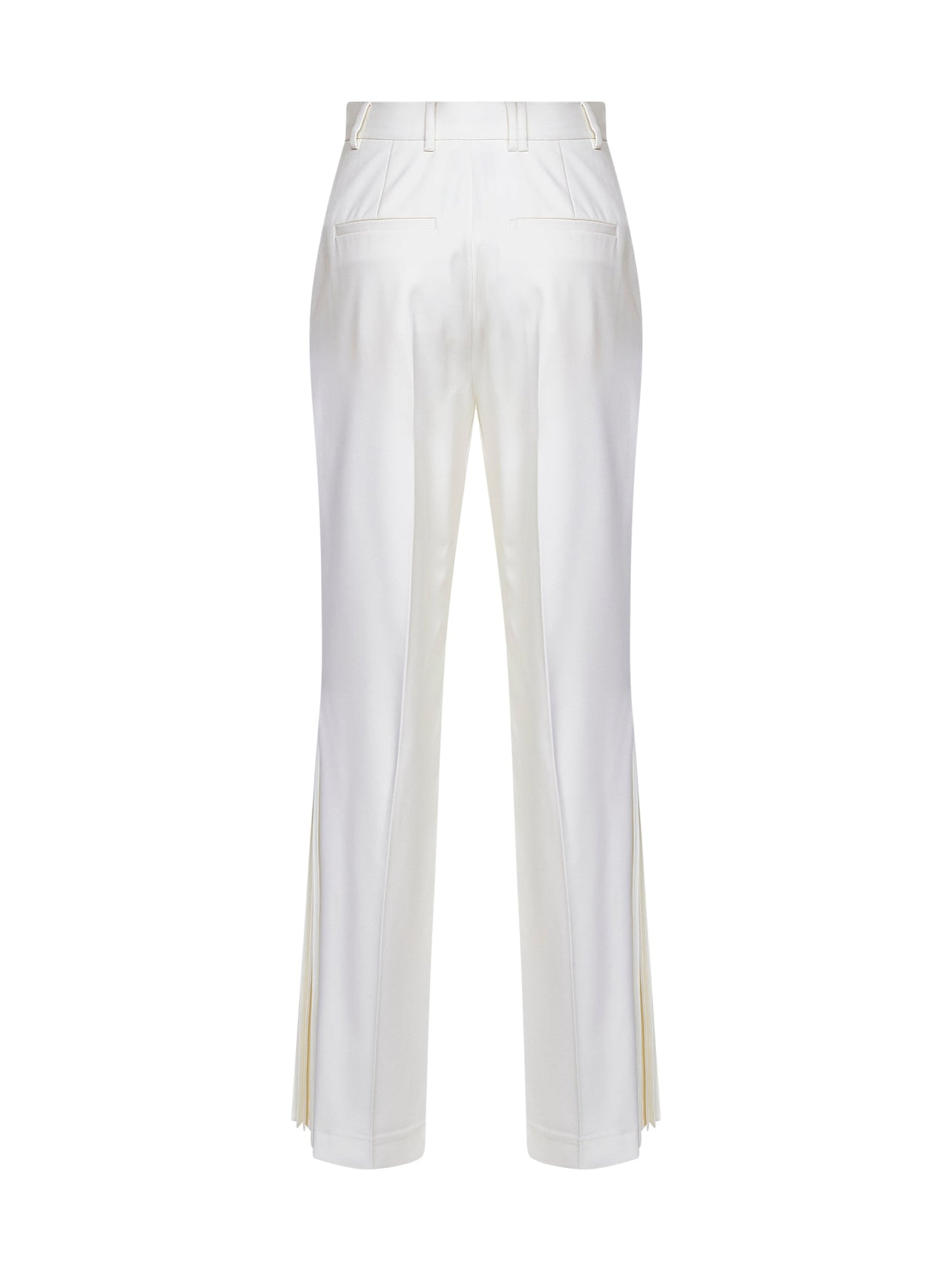 Giuseppe Di Morabito Women White Virgin Wool Flared Trousers GIUSEPPE DI MORABITO
