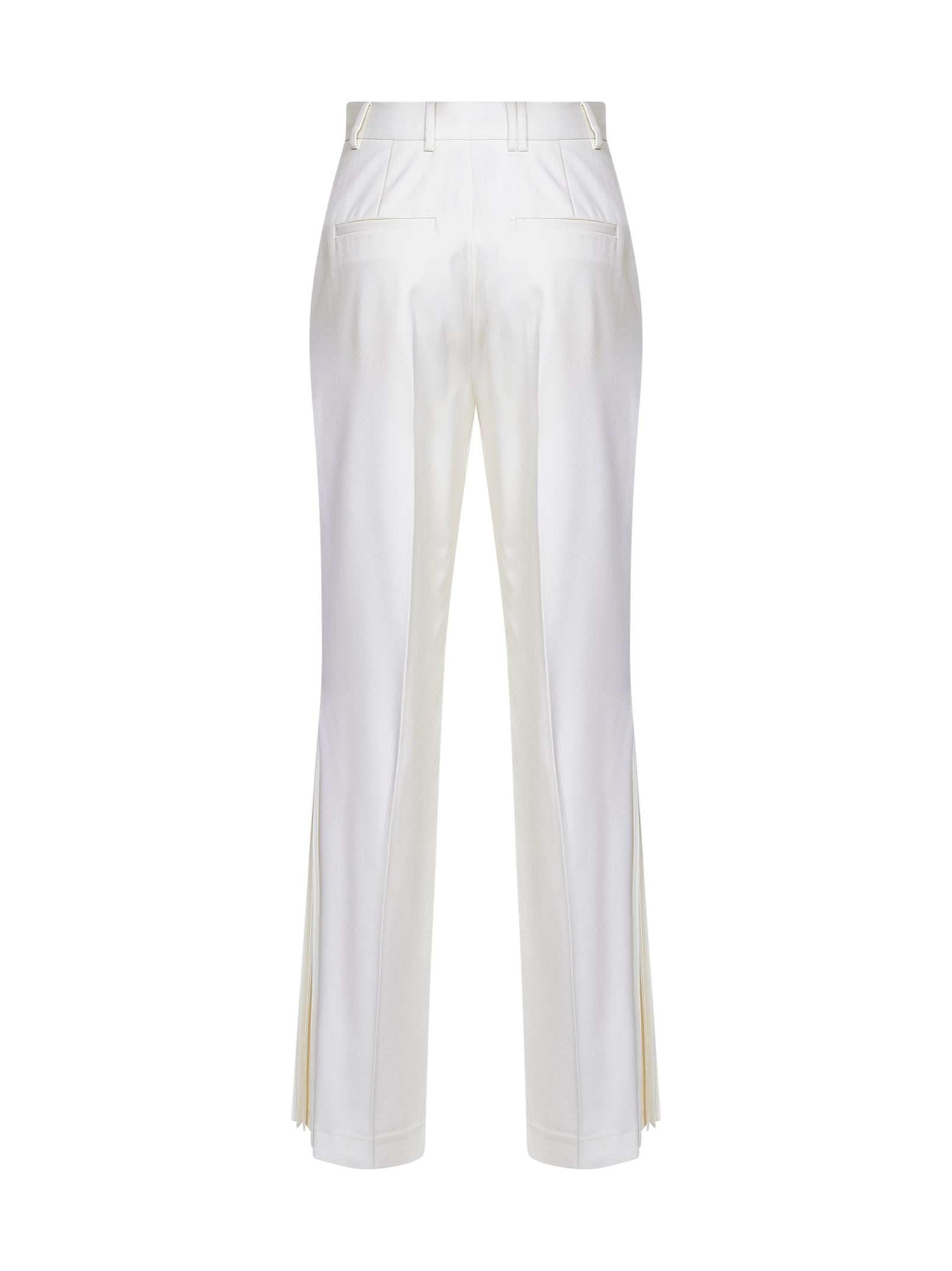 Giuseppe Di Morabito Women White Virgin Wool Flared Trousers GIUSEPPE DI MORABITO