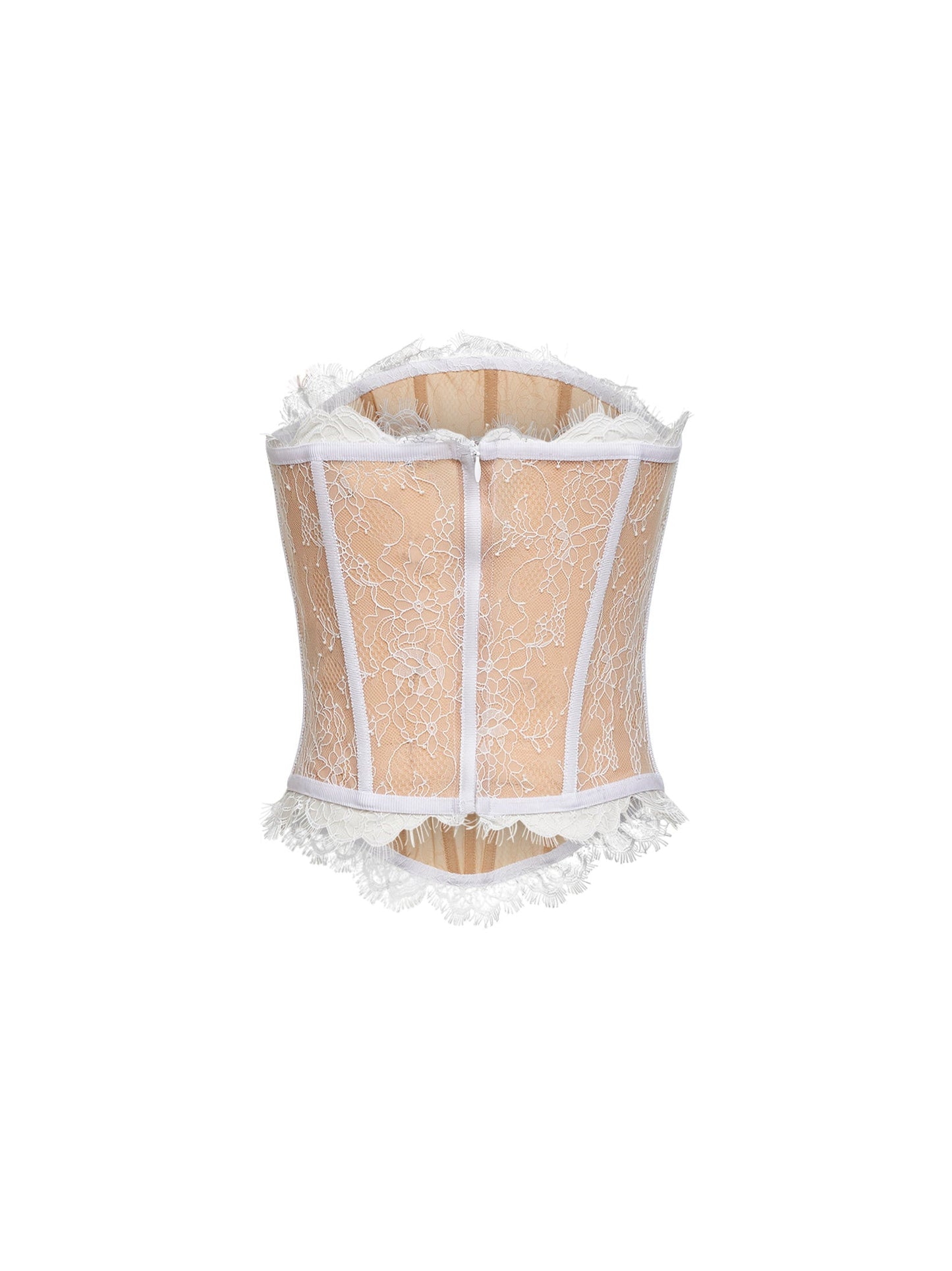 Giuseppe Di Morabito Women White Lace Bustier Top GIUSEPPE DI MORABITO