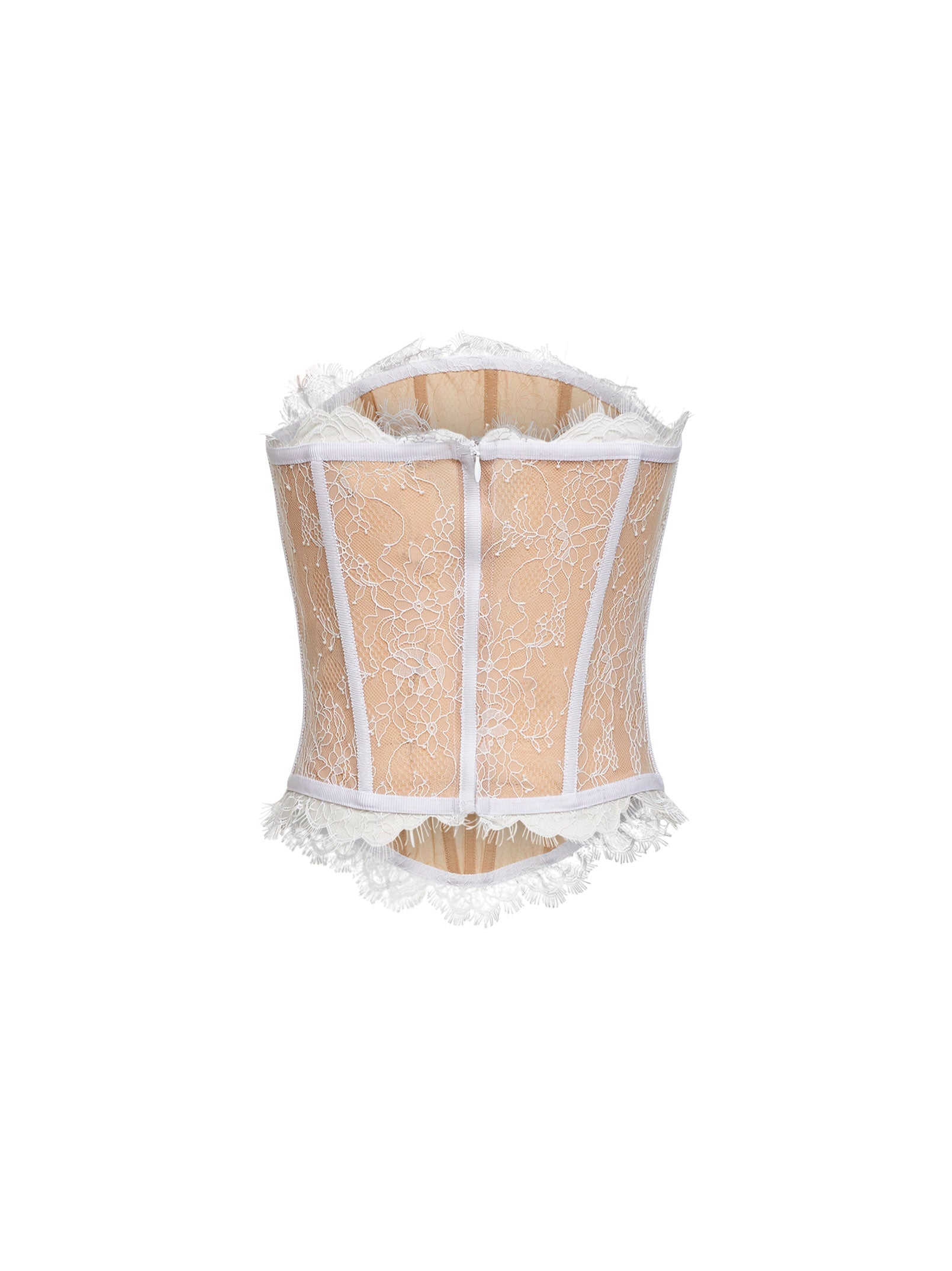 Giuseppe Di Morabito Women White Lace Bustier Top GIUSEPPE DI MORABITO