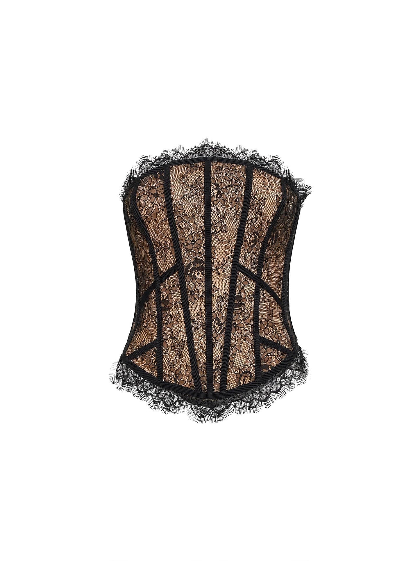 Giuseppe Di Morabito Women Black Lace Bustier Top GIUSEPPE DI MORABITO
