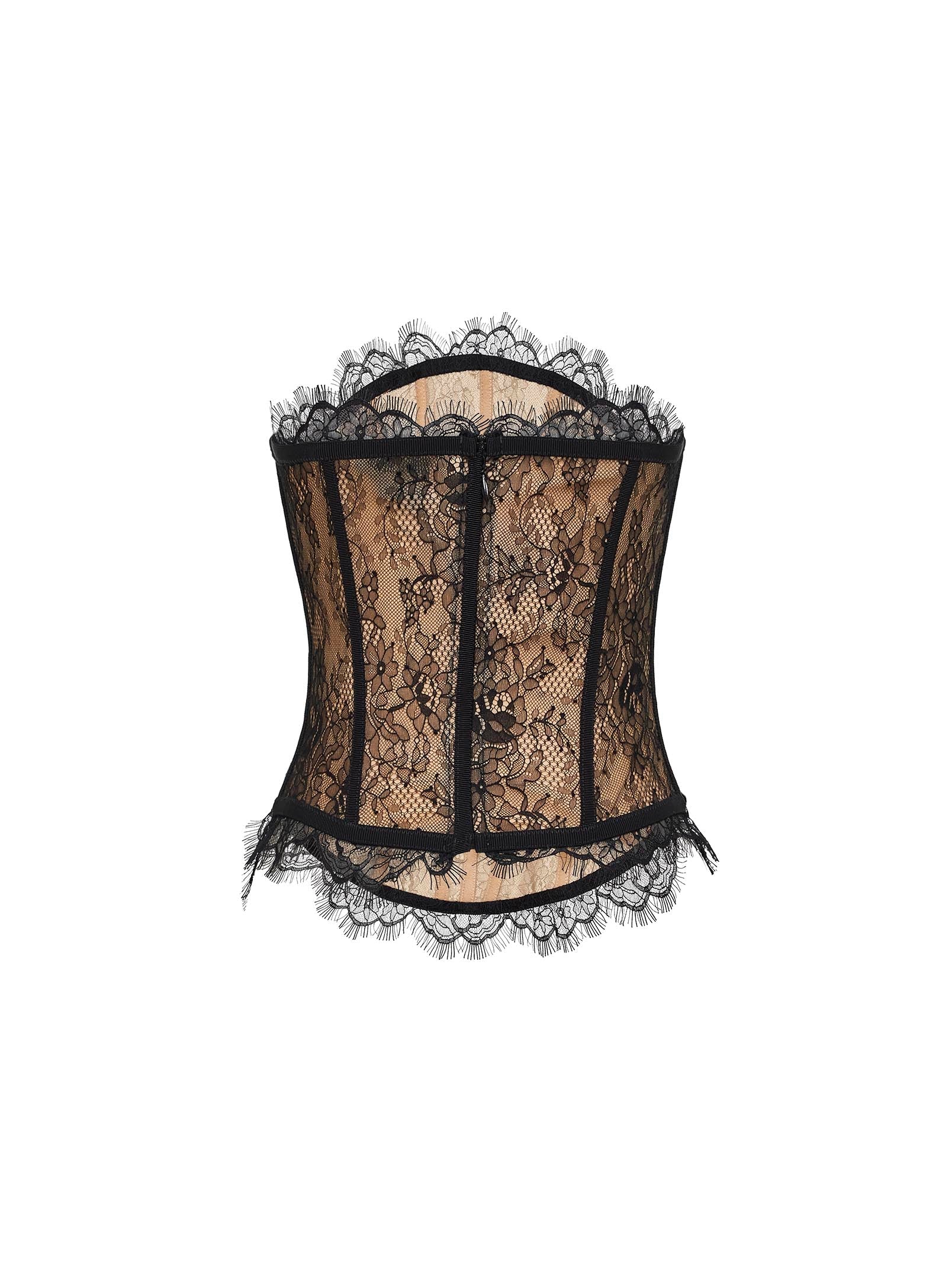 Giuseppe Di Morabito Women Black Lace Bustier Top GIUSEPPE DI MORABITO
